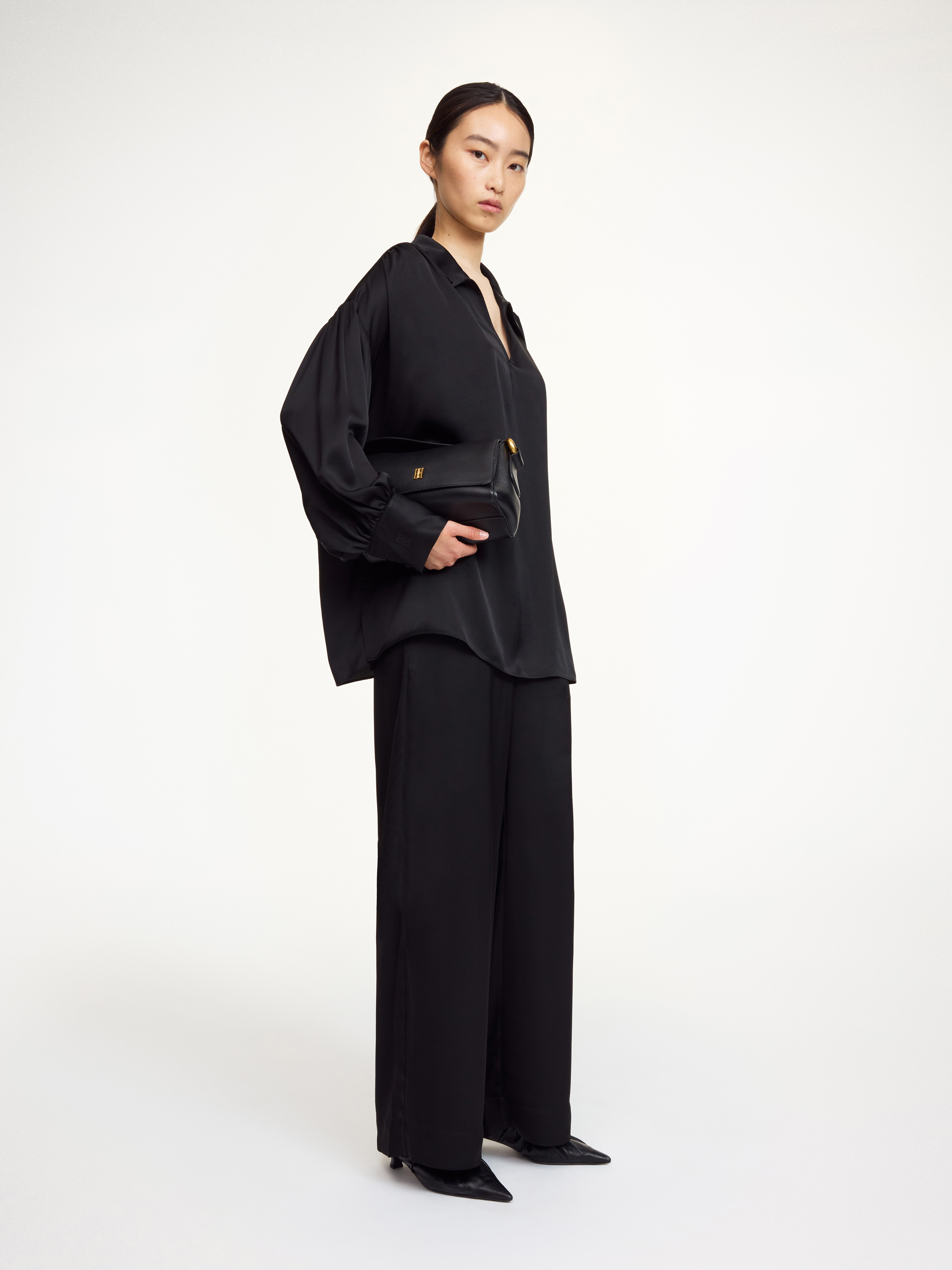 By Malene Birger Cabello Wide-leg Trousers In Black