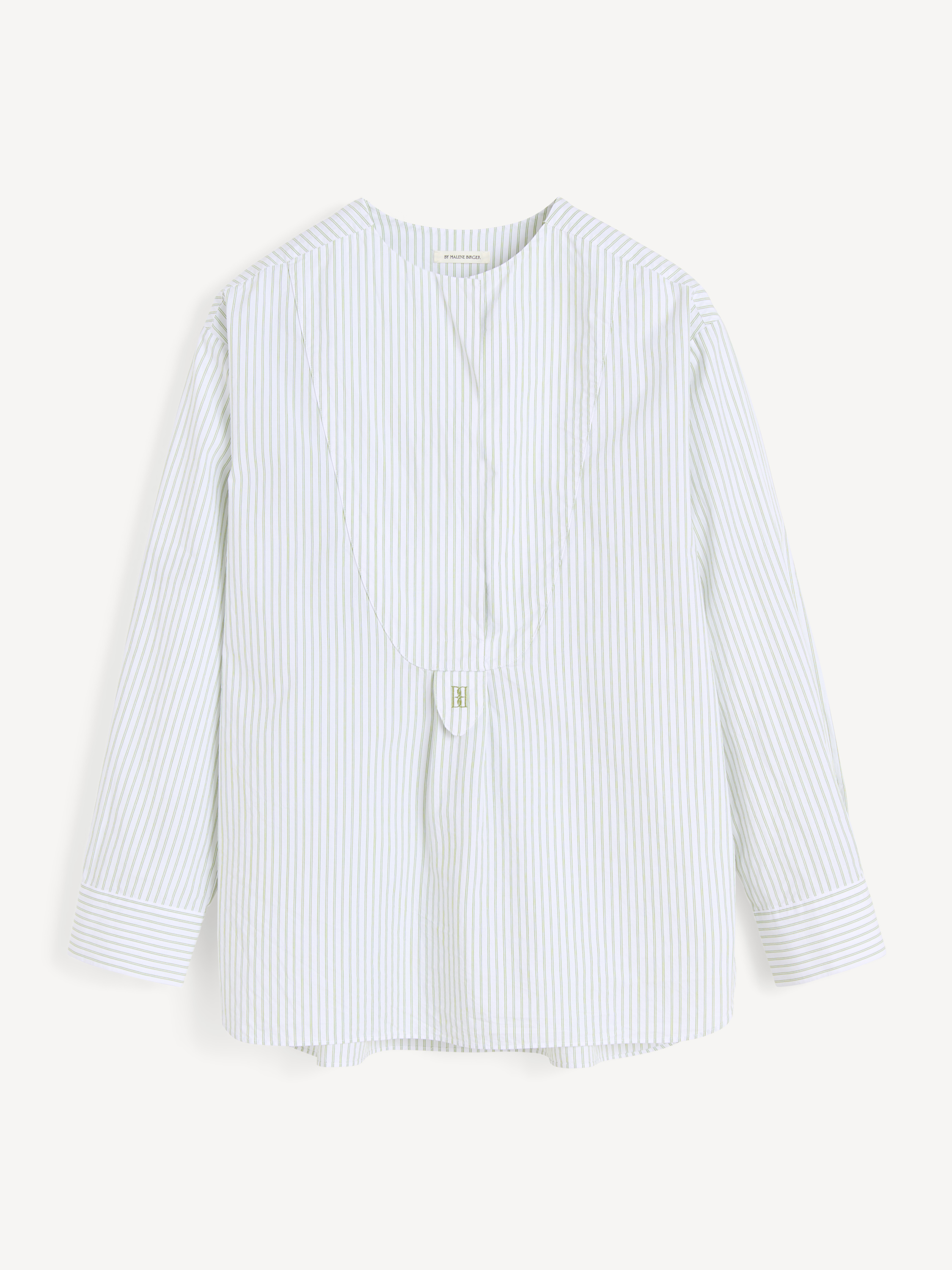 By Malene Birger Button Detail Long Sleeves Pleated Back