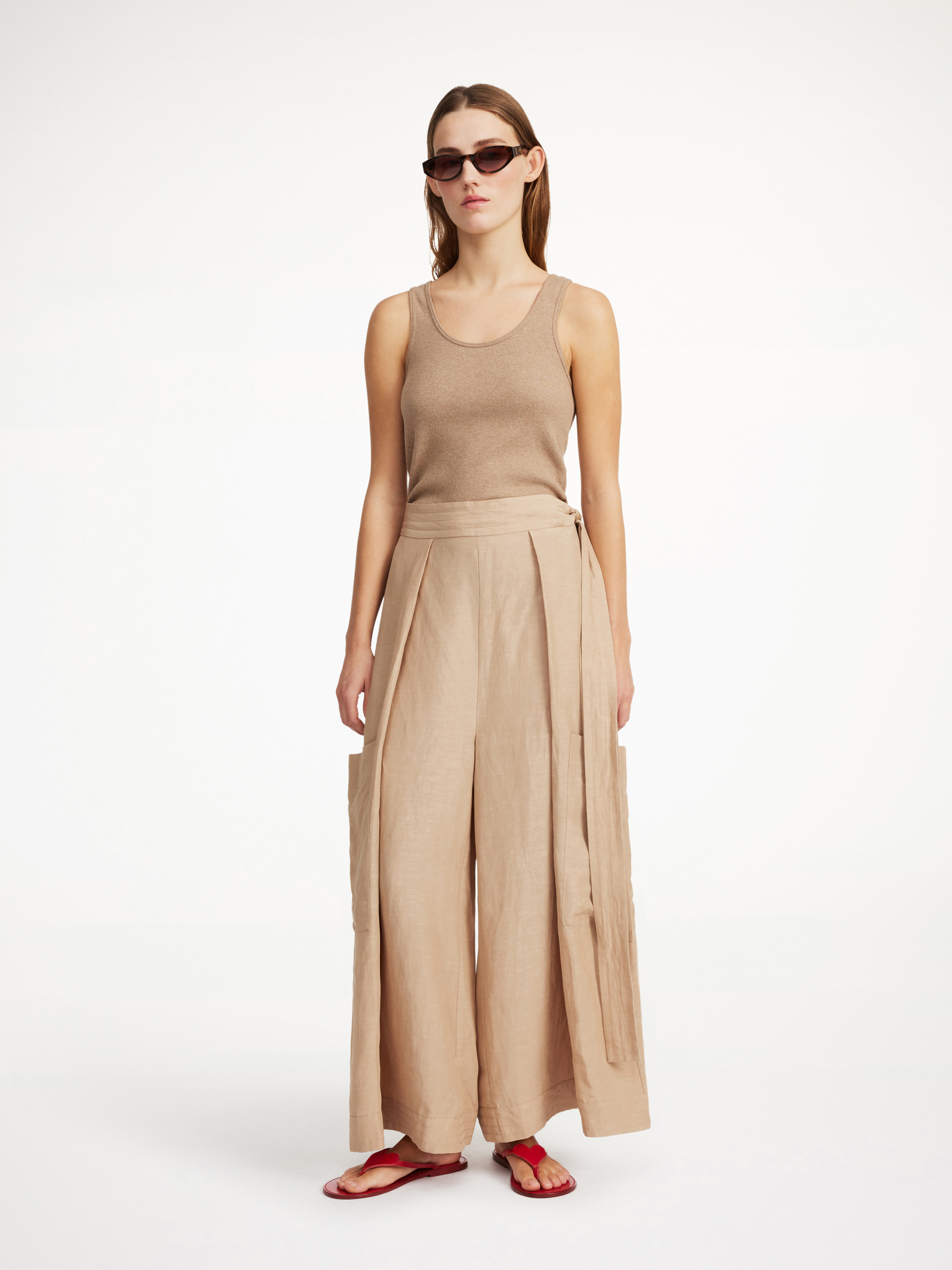 By Malene Birger Darlane Wide-leg Trousers In Nomad