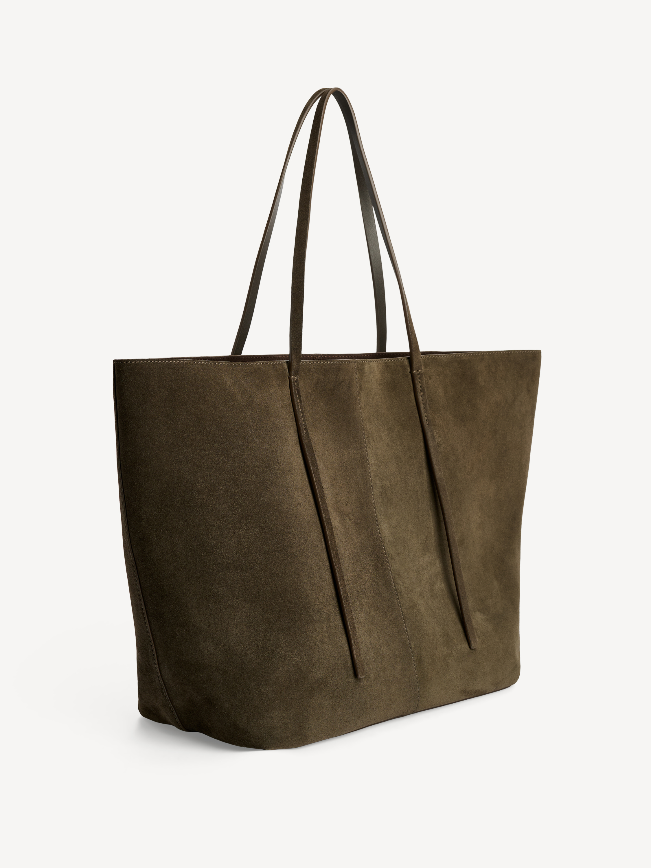 By Malene Birger Abilla Suede Tote Bag In Green