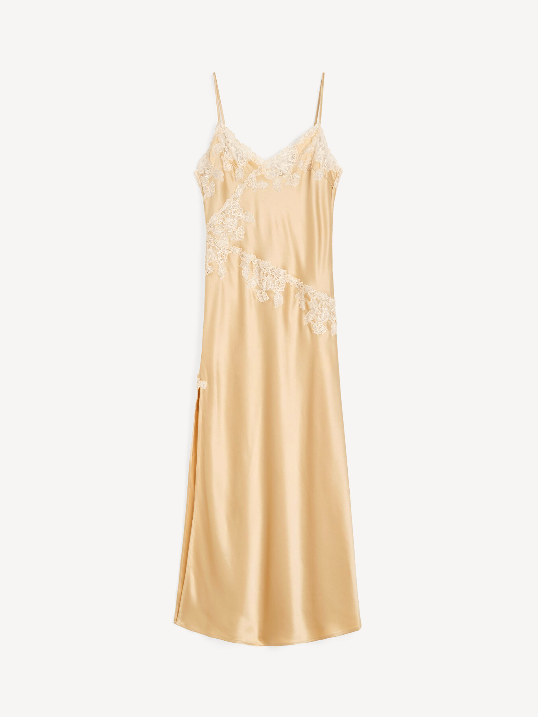By Malene Birger Women's Vanilla Cream Vera Satin Maxi Dress Size 34