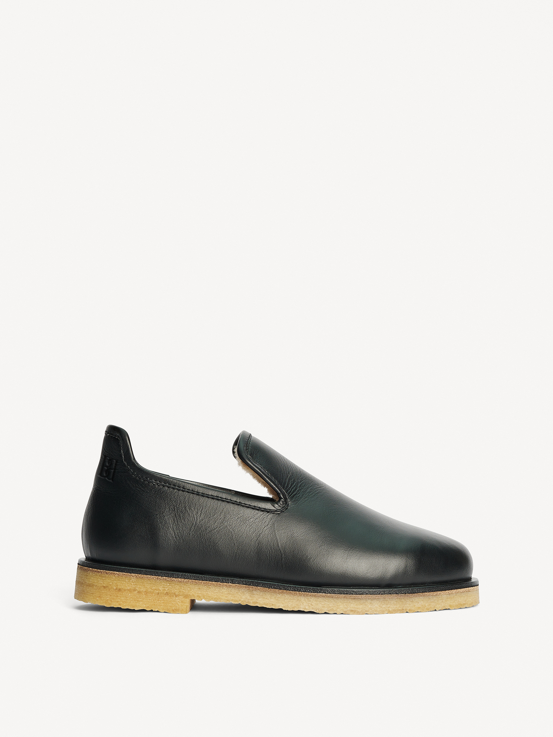 By Malene Birger Romine Leather Slippers In Black