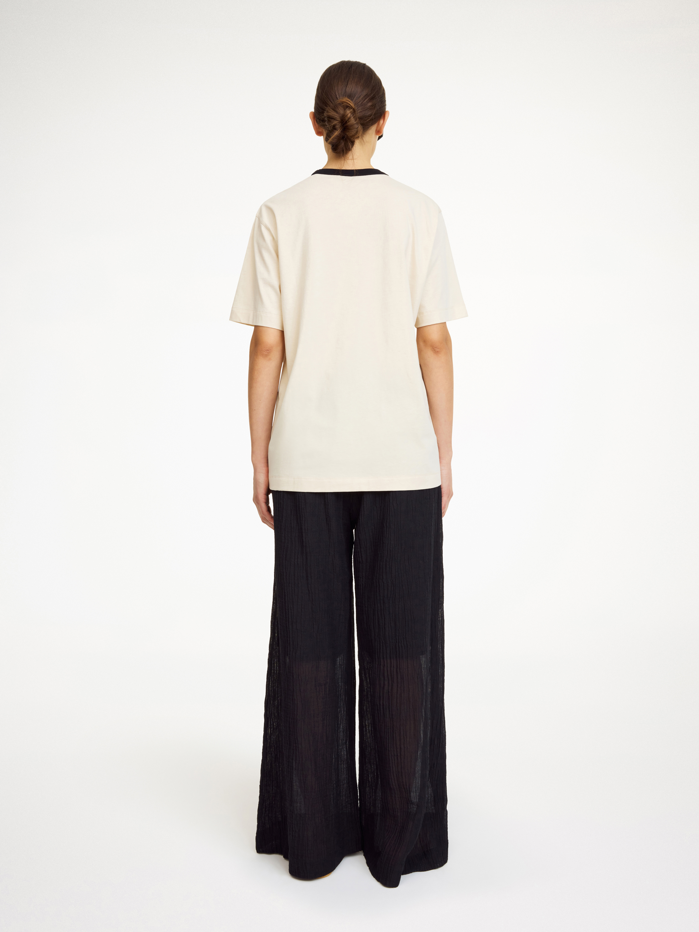 Shop By Malene Birger Fayeh Organic Cotton T-shirt In Oyster Gray