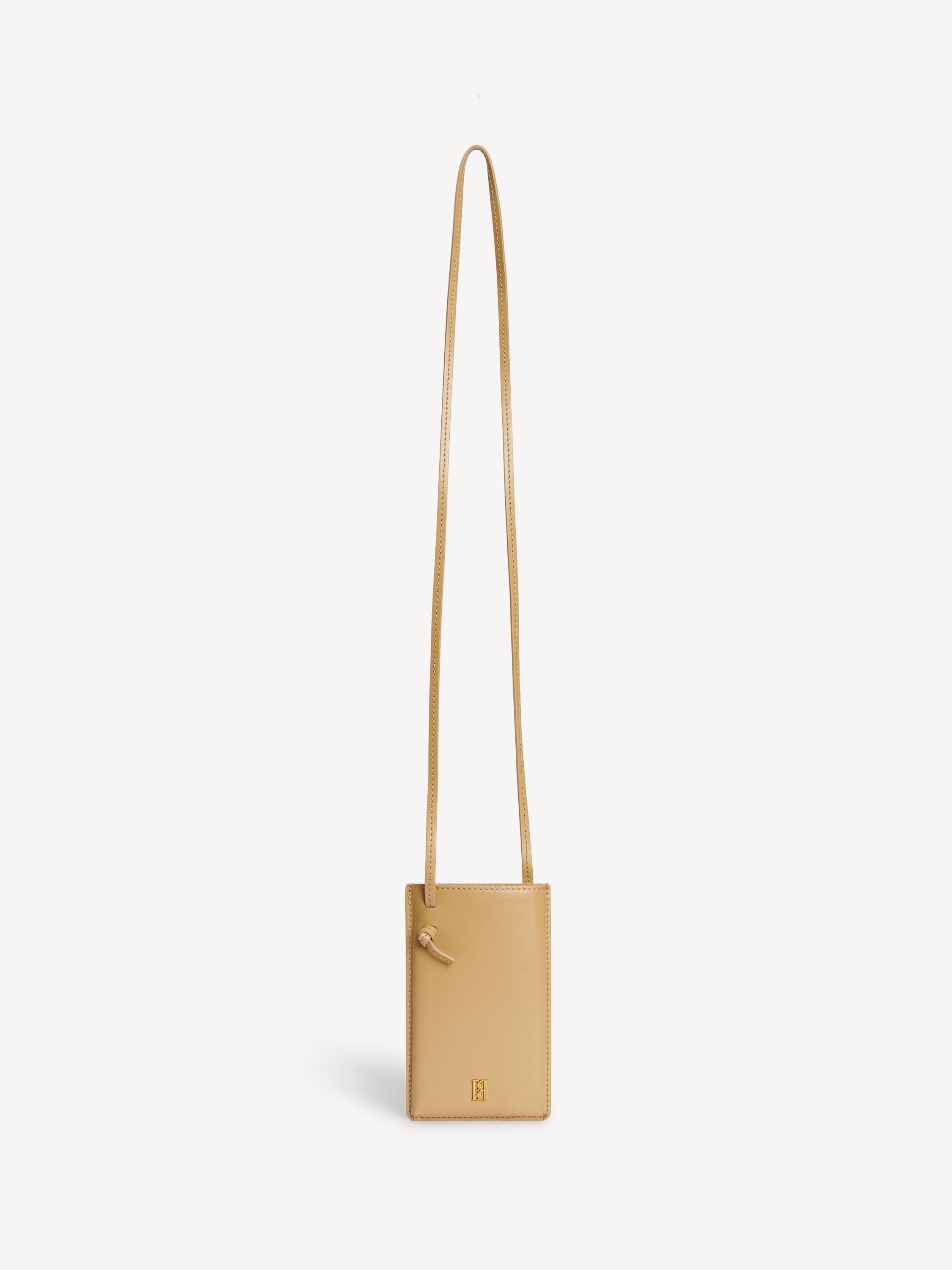 By Malene Birger Aya Phone Leather Pouch In Sand