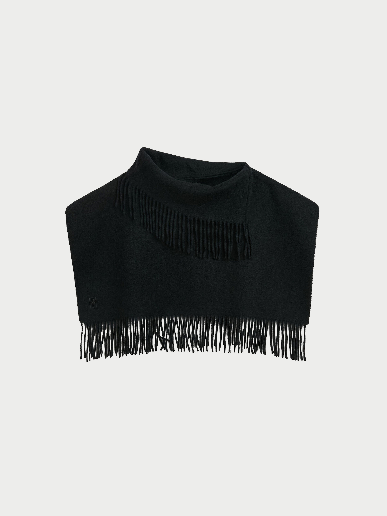 By Malene Birger Turtla Wollbrustlatz Mit Fransen Schwarz Damen