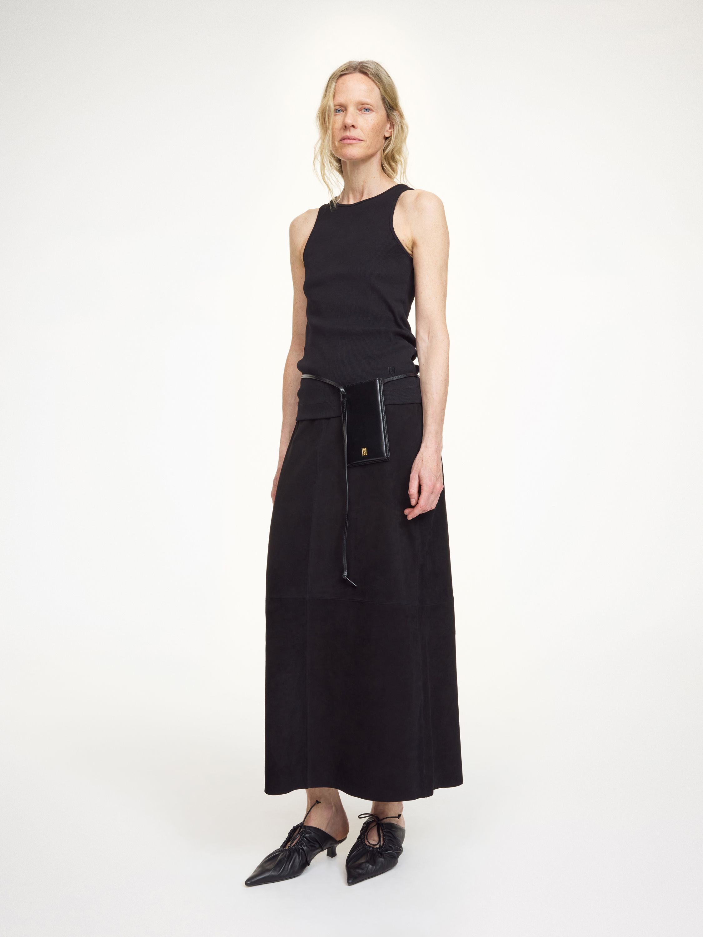 By Malene Birger Palomie Suede Maxi Skirt In Black