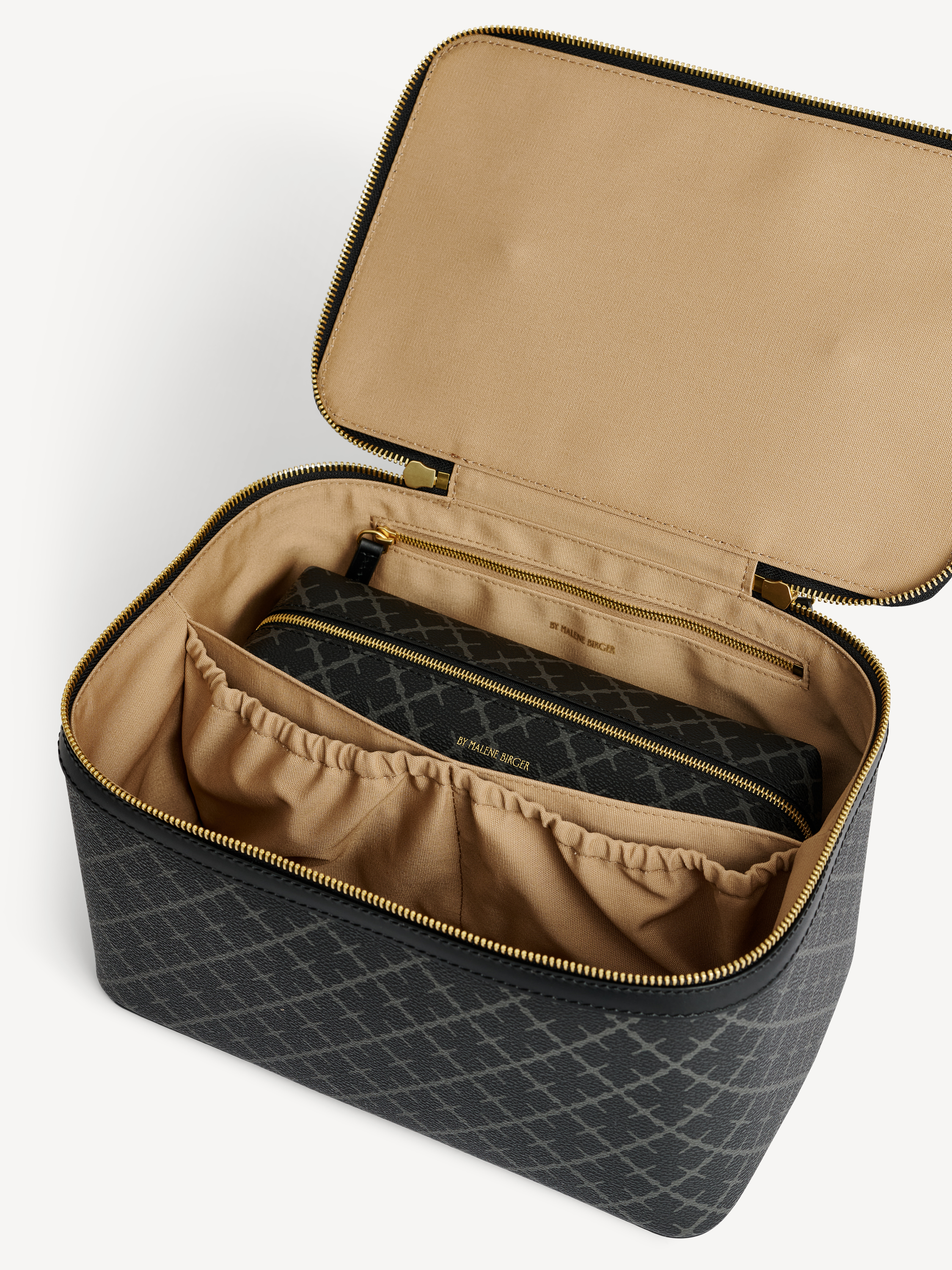 Shop By Malene Birger Bae Beauty Cosmetics Case In Charcoal