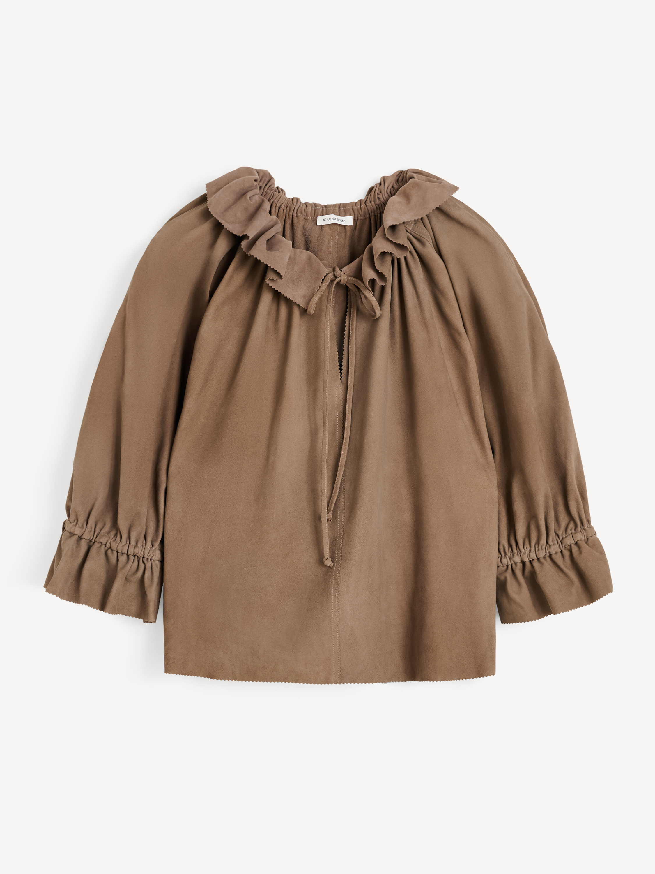 By Malene Birger Women's Chocolate Chip Dicte Suede Blouse Size 36