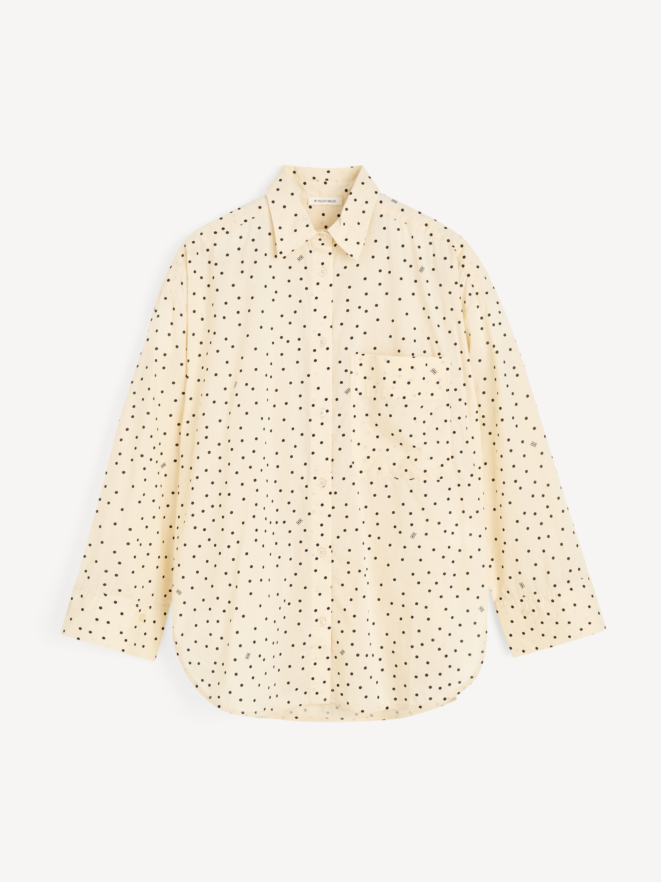 By Malene Birger Women's Polka Dot Print Derris Voile Organic Cotton Shirt Size 44