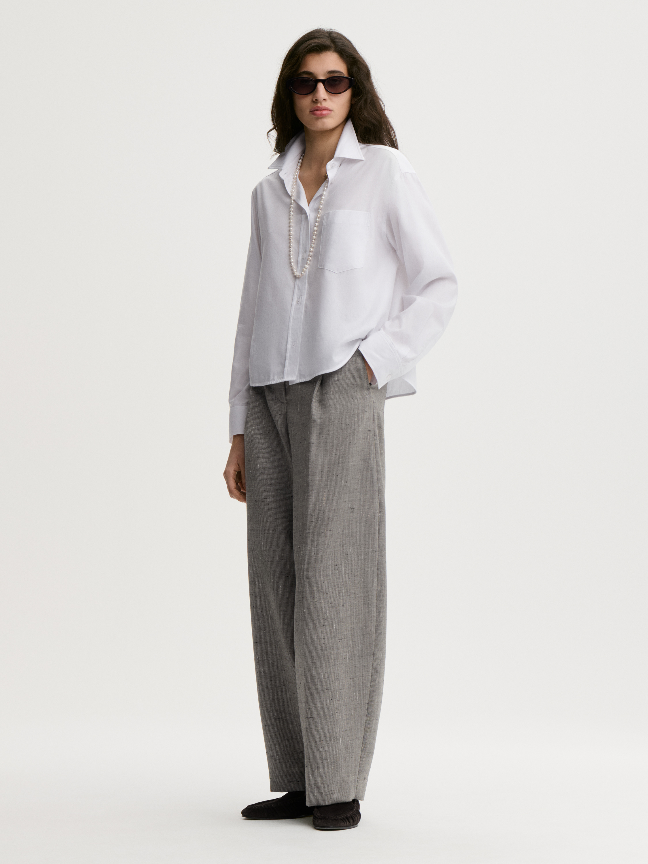Audrey Cropped Organic Cotton Shirt