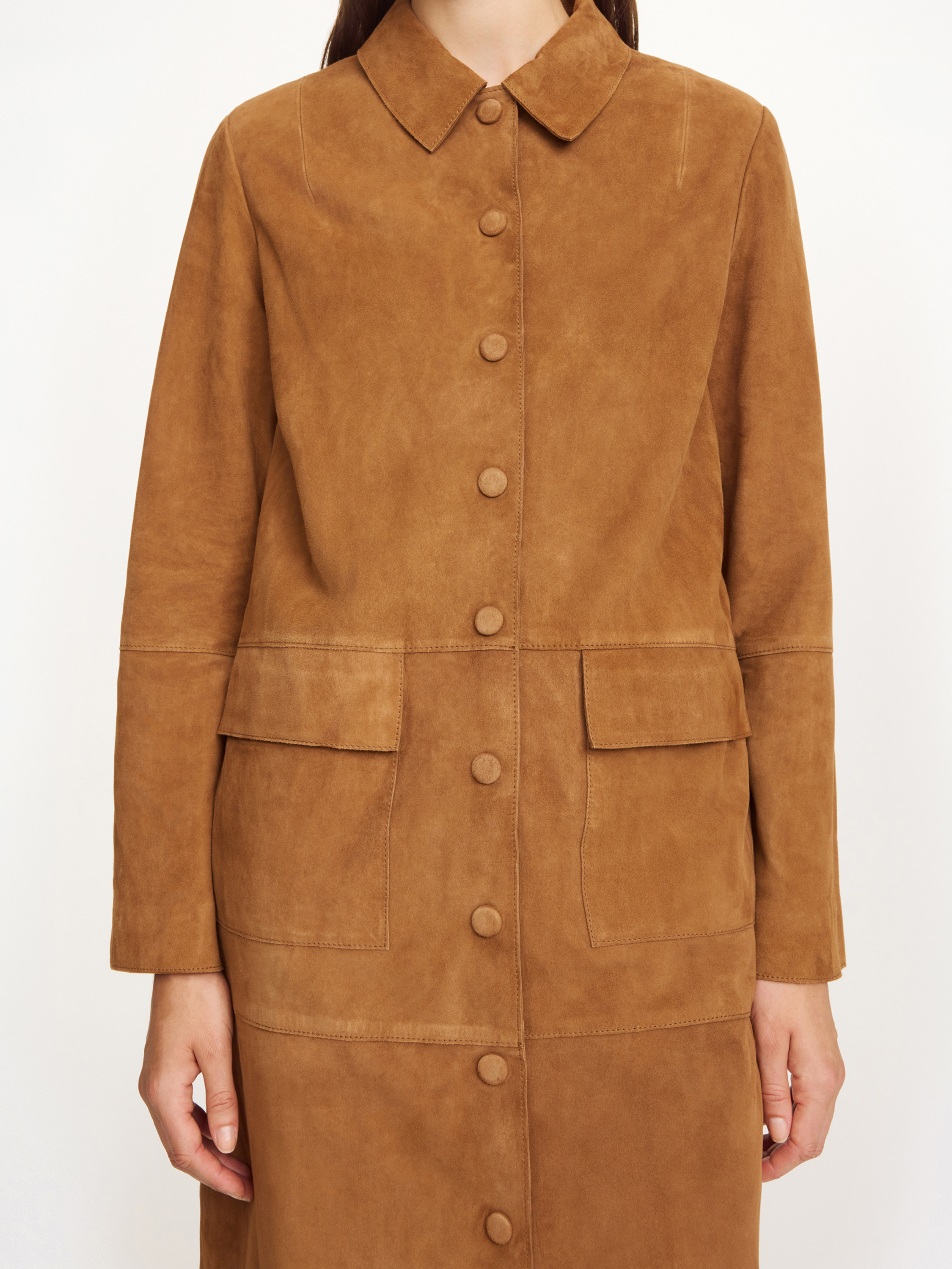 Jannie Suede Maxi Jacket
