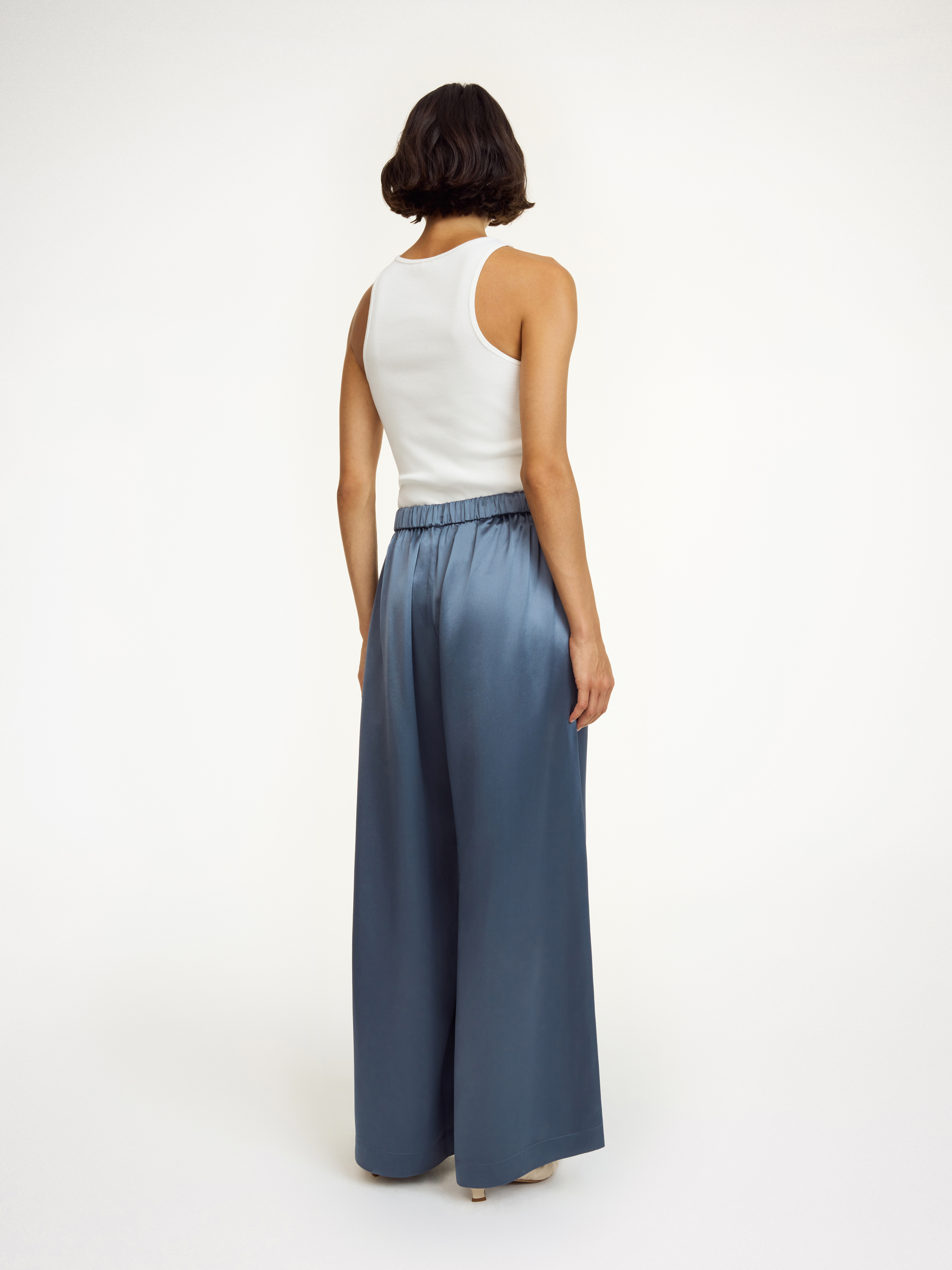 Shop By Malene Birger Clorella Wide-leg Trousers In Grisaille