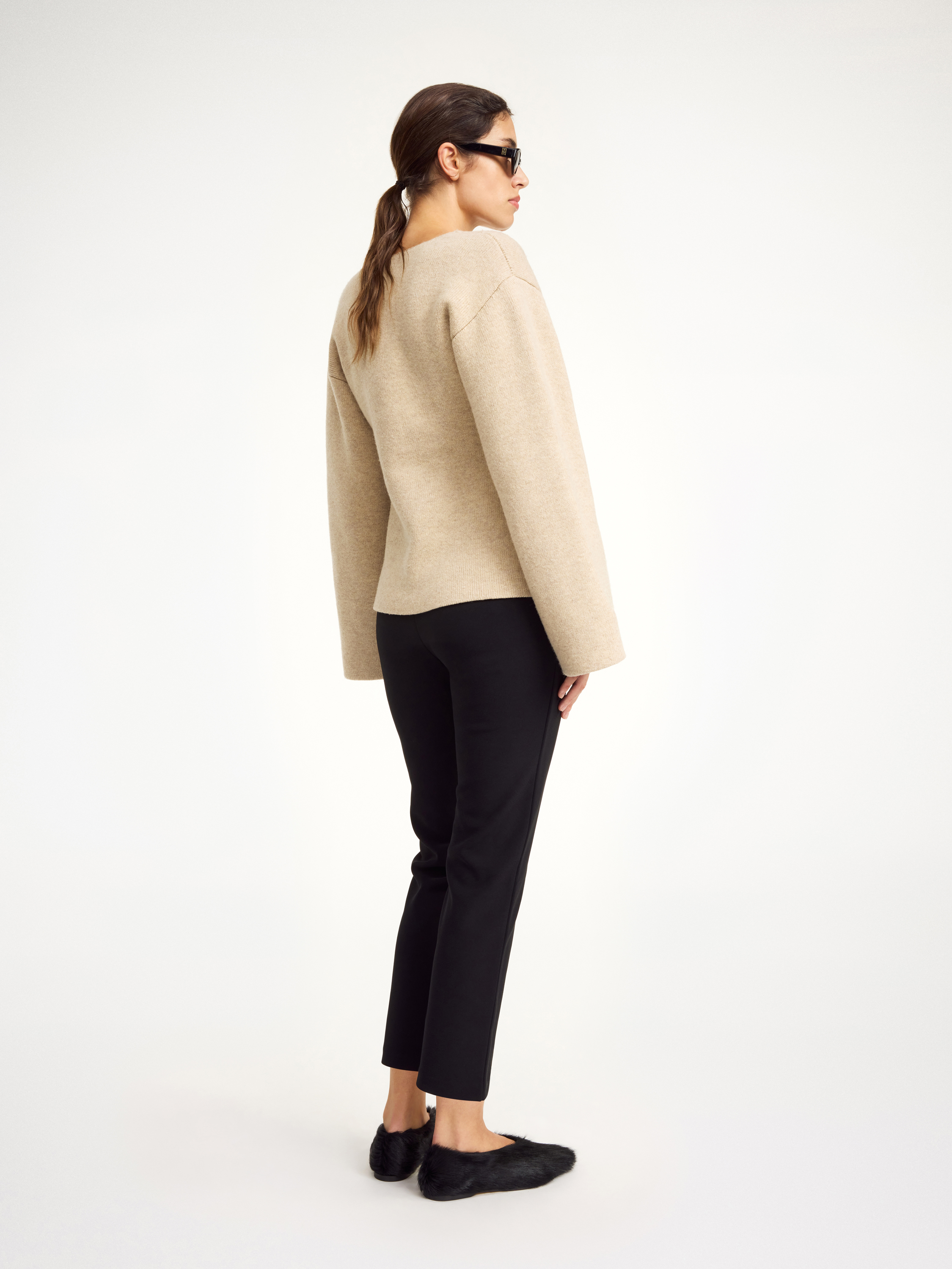 Shop By Malene Birger Vilea Cropped Trousers In Black