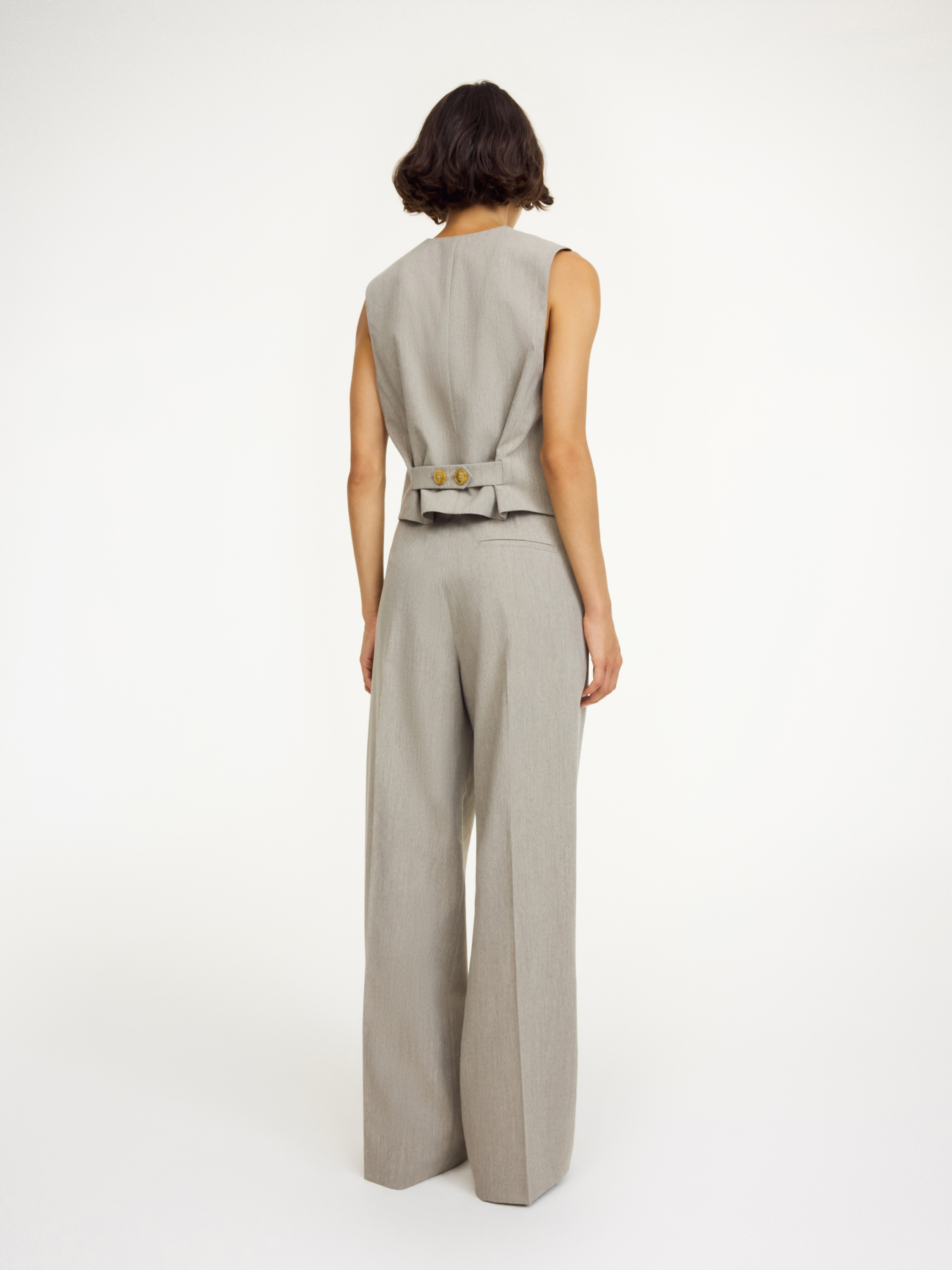 By Malene Birger Occa Waistcoat In Grey Brown Melange