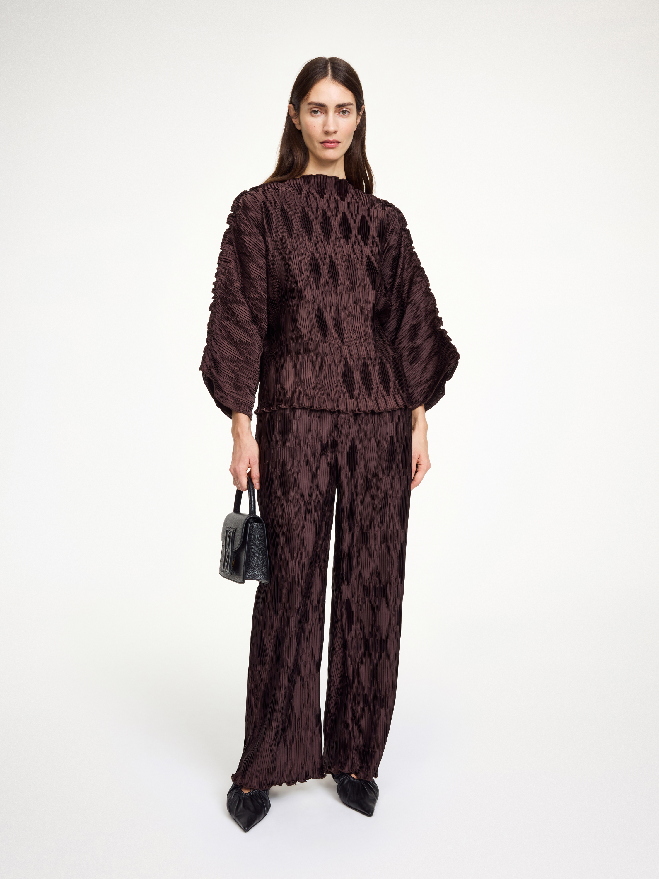 By Malene Birger Tralluman Pleated Blouse In Brown