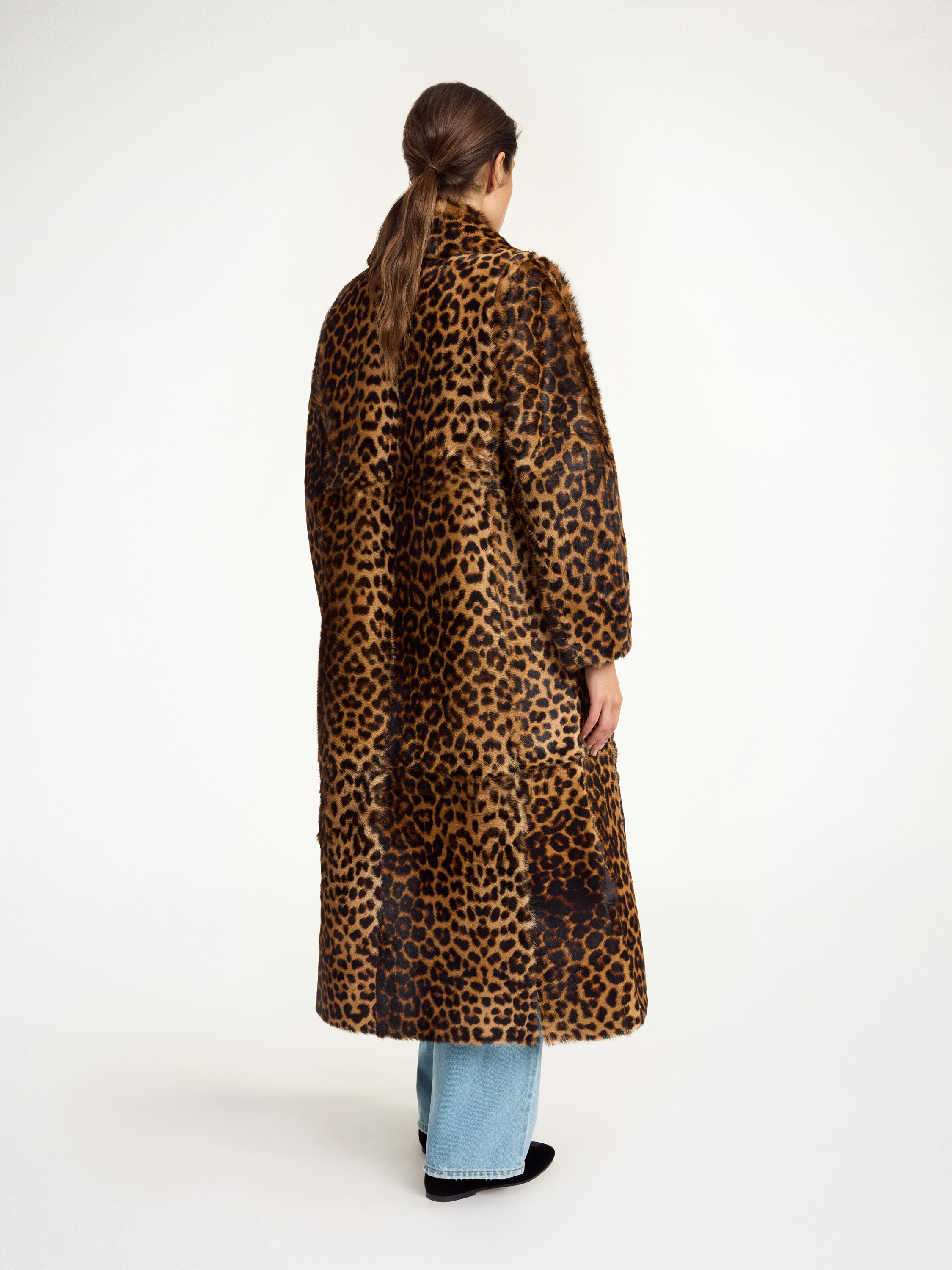 By Malene Birger Rafaia Animal-printed Calf Fur Coat In Leopard