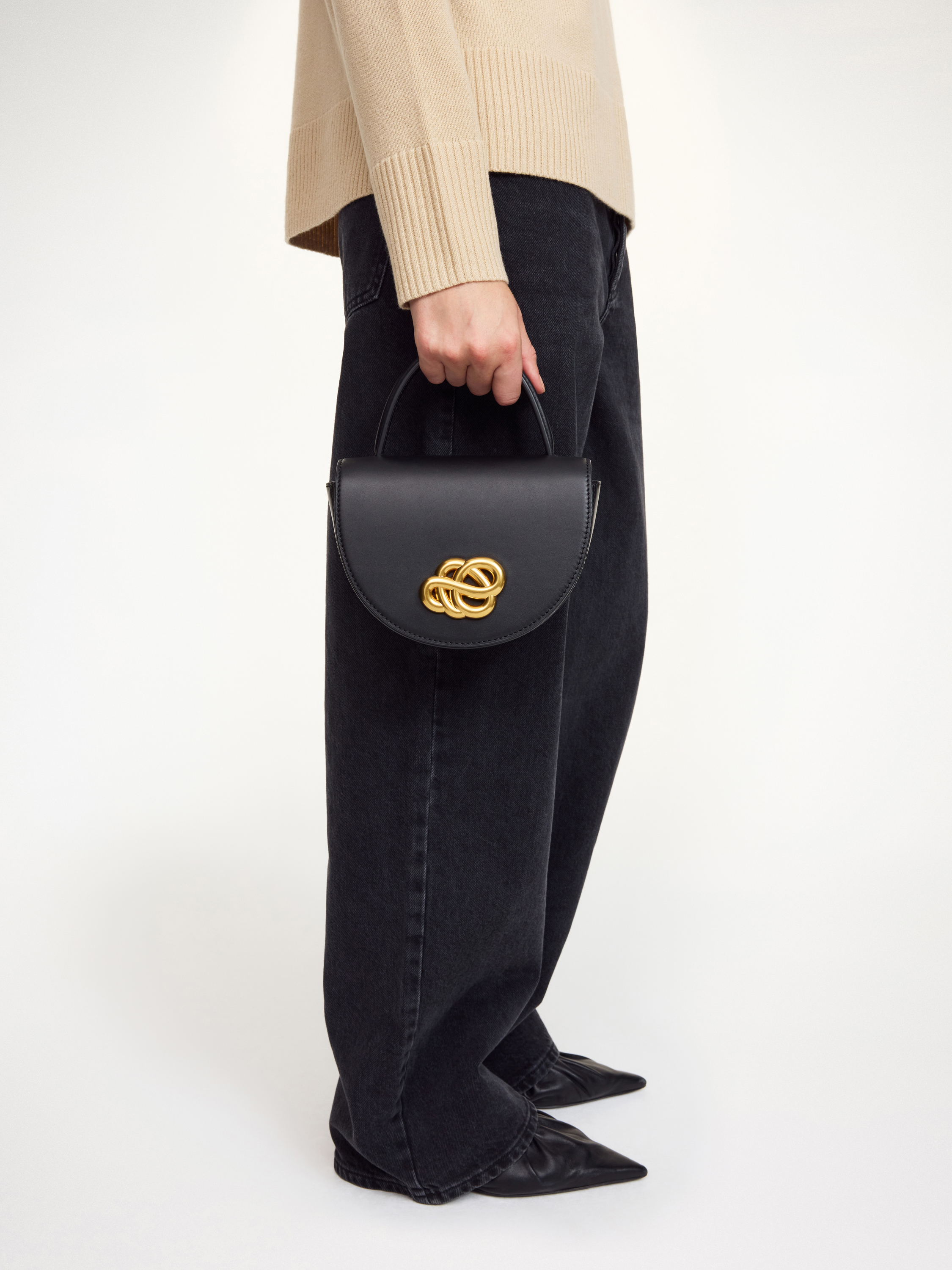 By Malene Birger Cebelli Leather Bag In Black