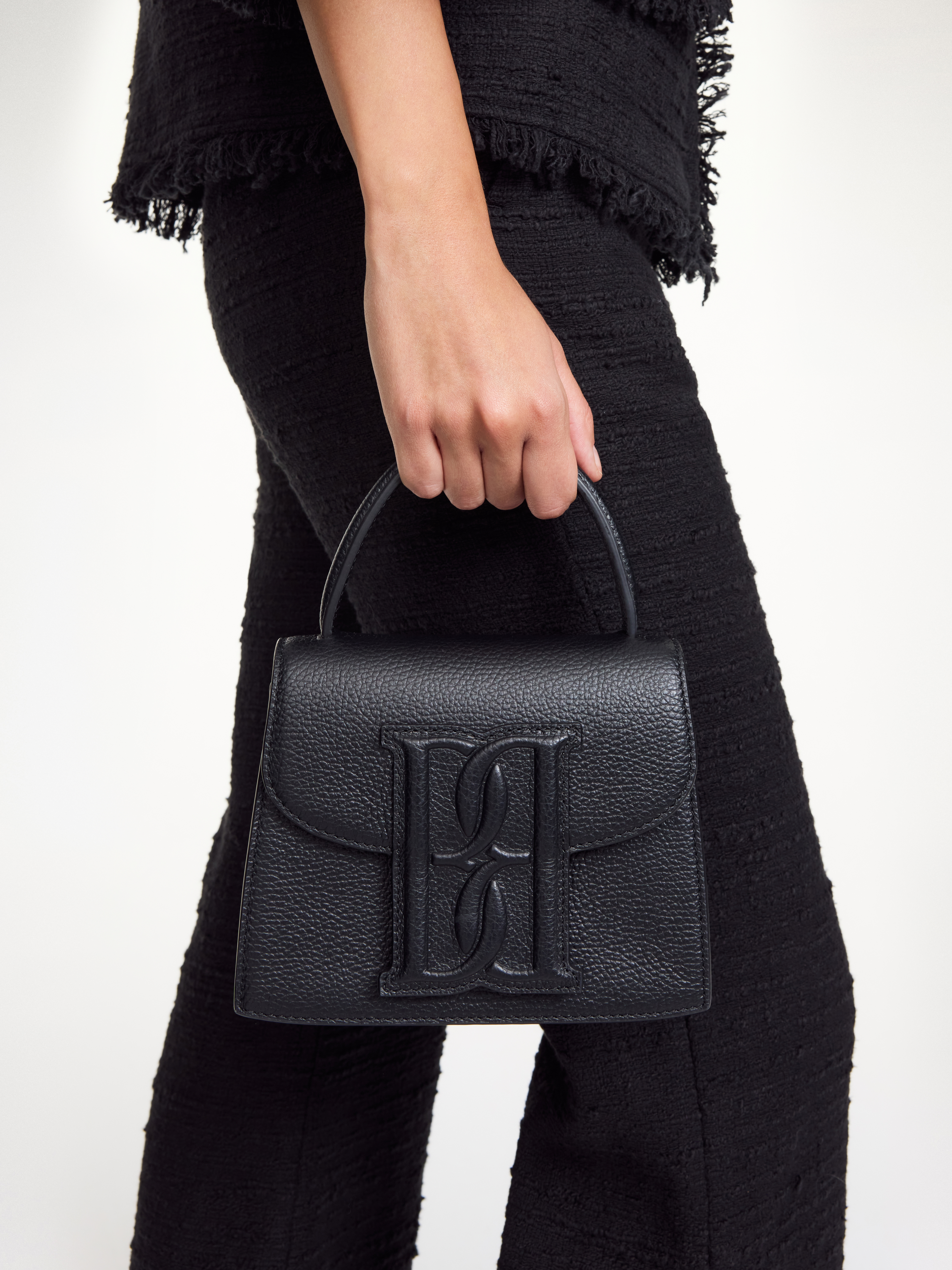 By Malene Birger Ramil Leather Shoulder Bag In Black