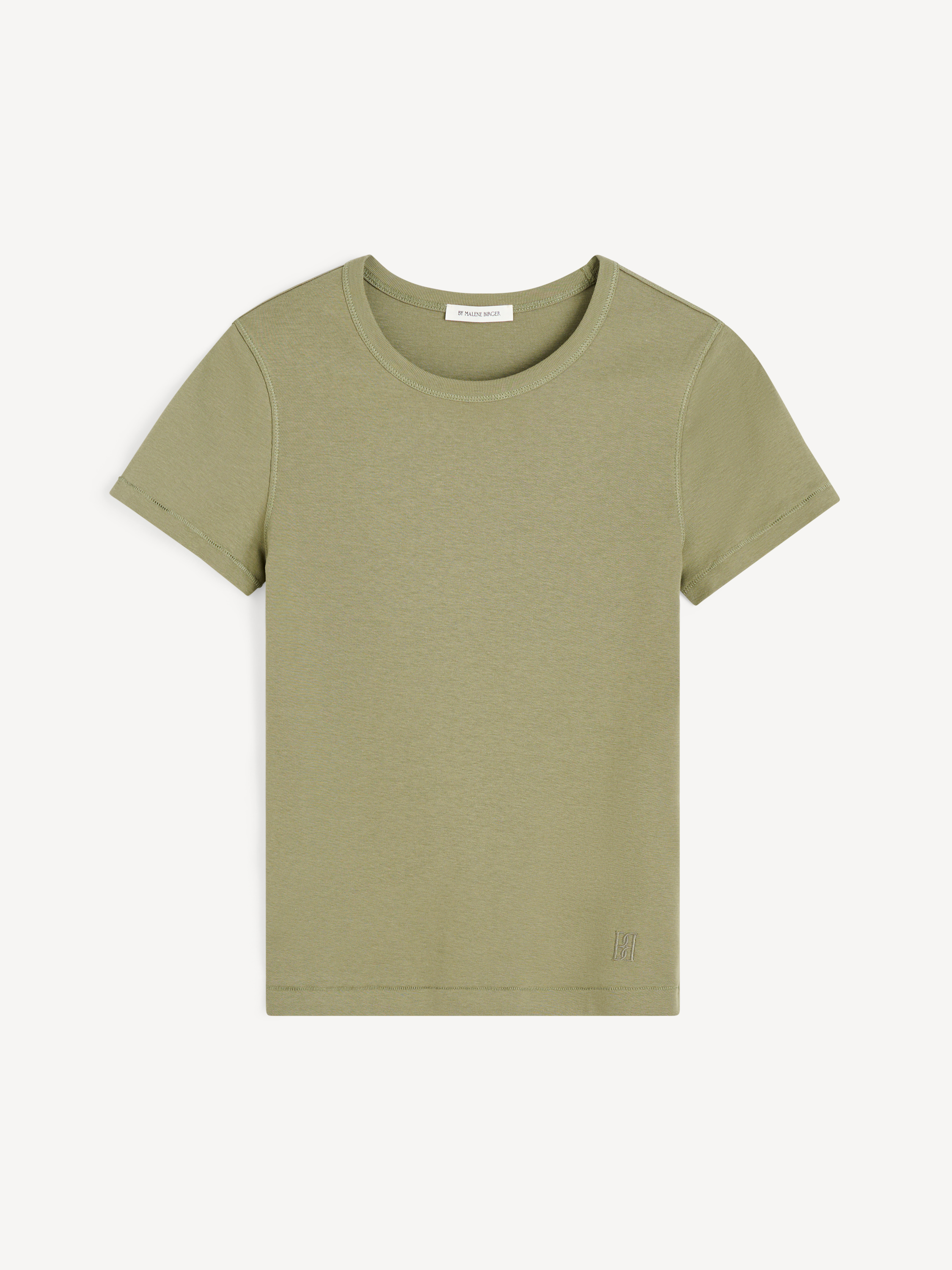 By Malene Birger Women's Deep Lichen Green Alicia Organic Cotton T-Shirt Extra Large