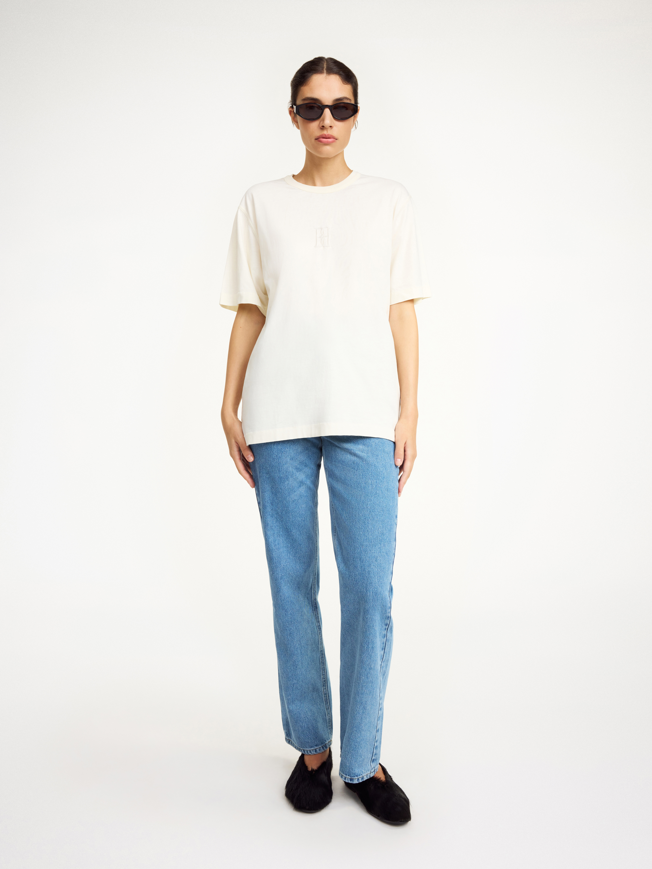 Shop By Malene Birger Fayeh Organic Cotton T-shirt In Soft White