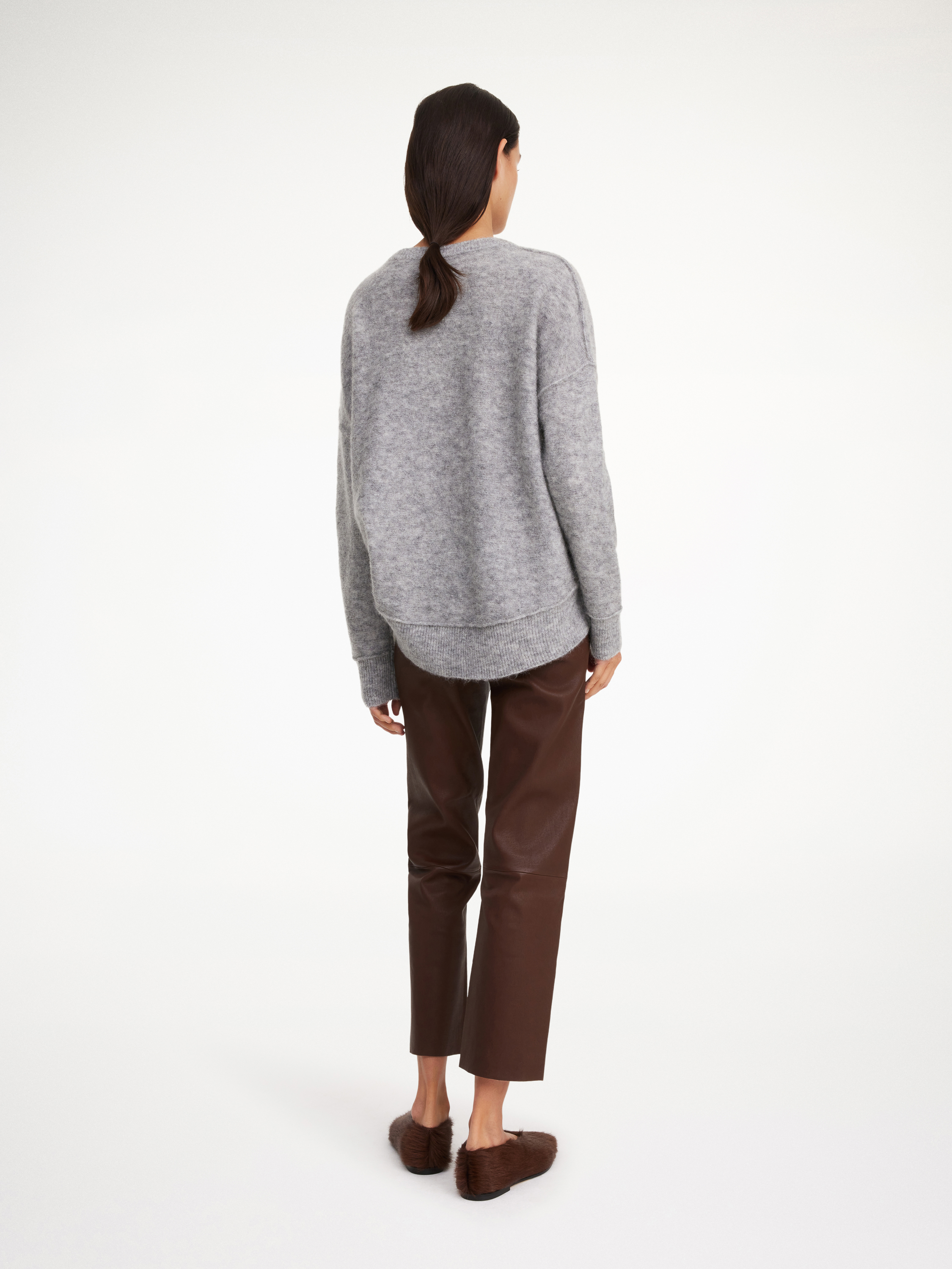 By Malene Birger Florentina Leather Trousers In Chestnut
