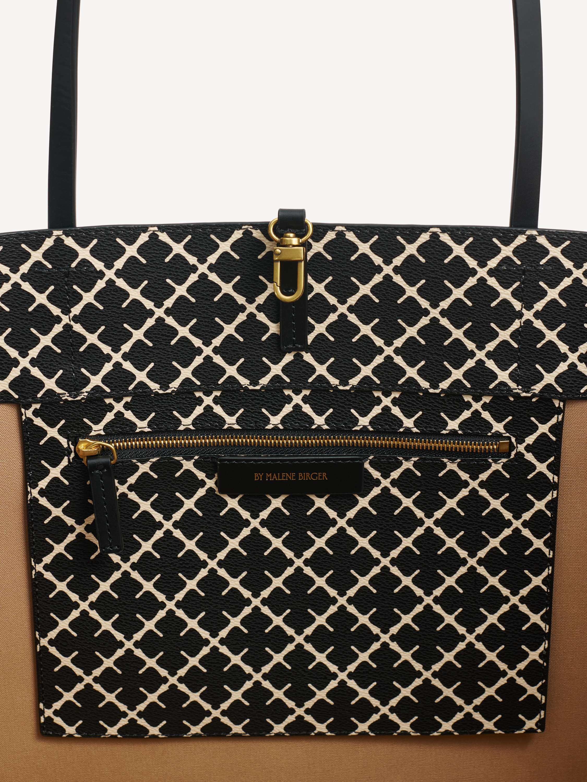 By Malene Birger Abi Printed Tote Bag In Black