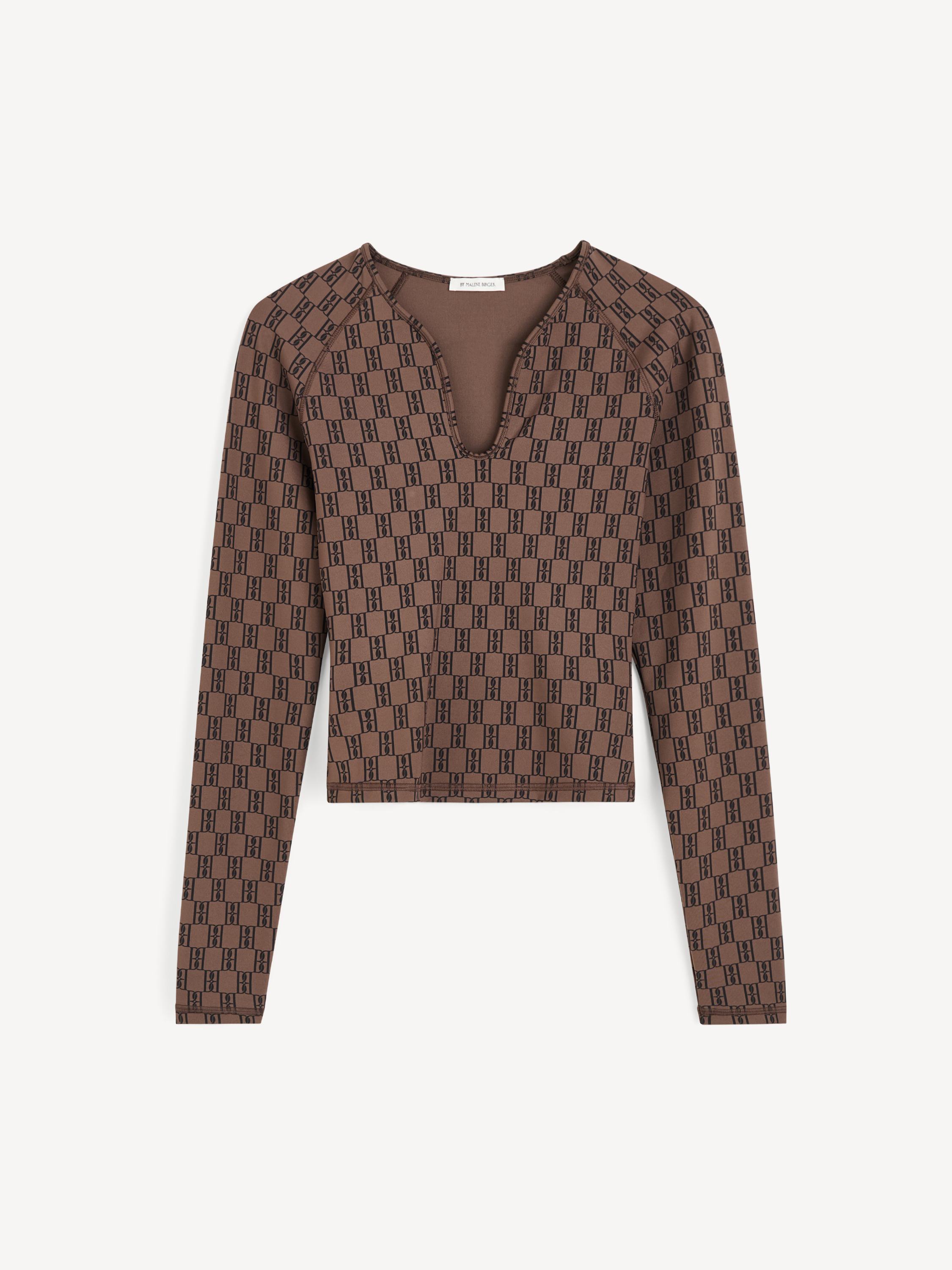 By Malene Birger Women's Dark Mahogany Venazia Long Sleeve Athletic Top Small