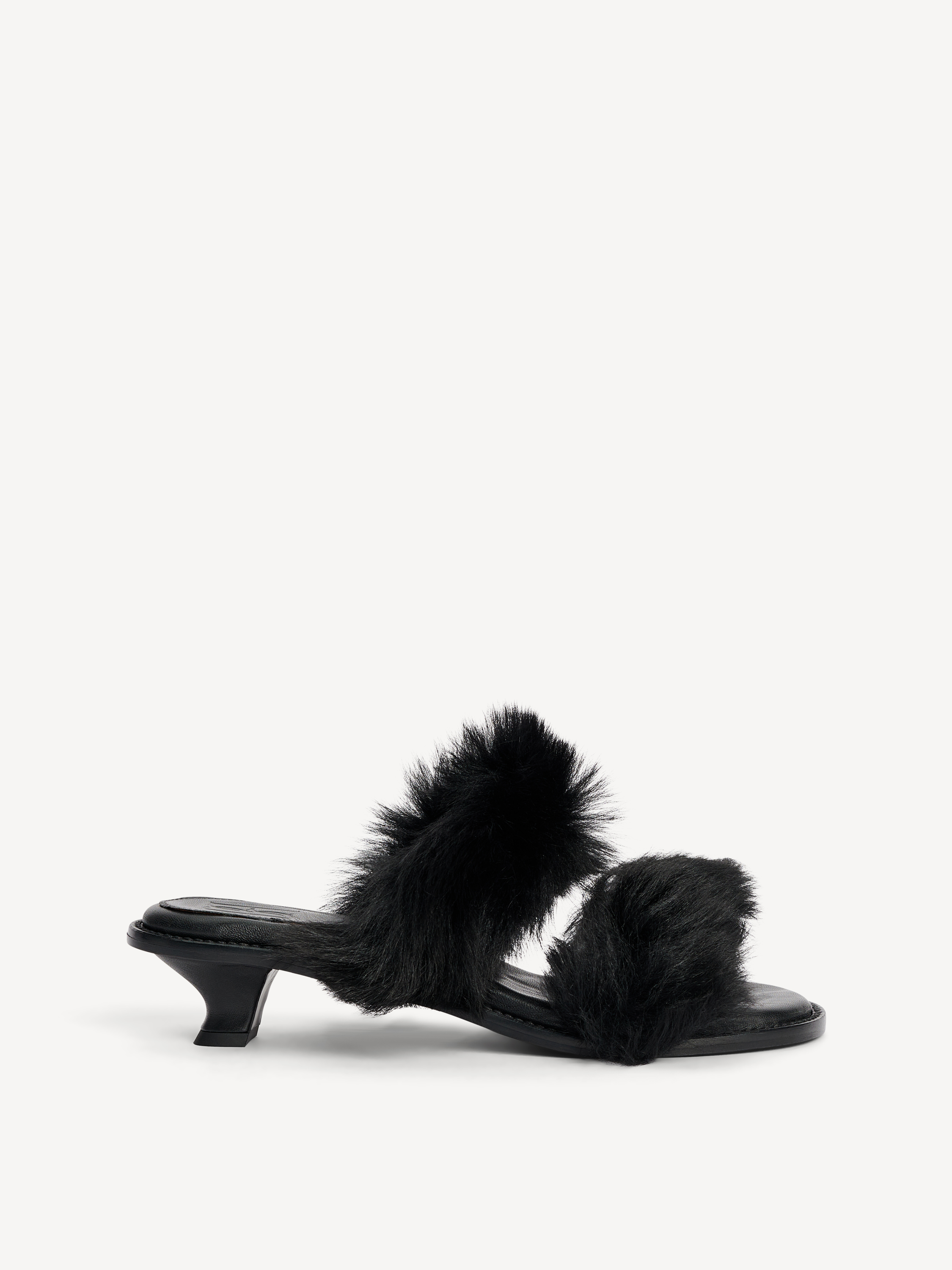 Shop By Malene Birger Tianna Shearling Sandals In Black