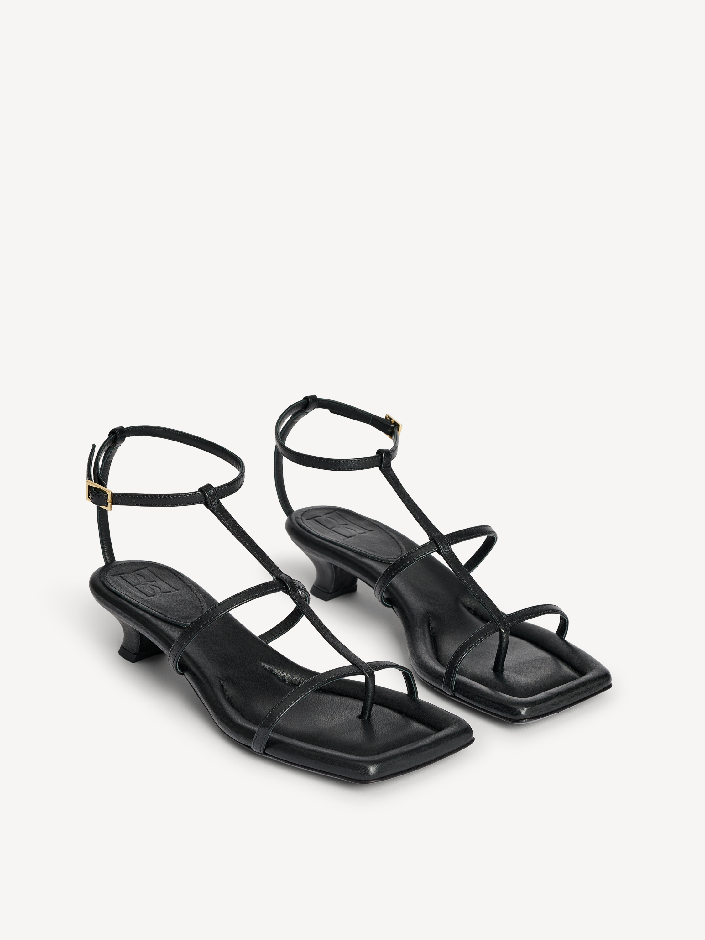 Shop By Malene Birger Teva Leather Sandals In Black