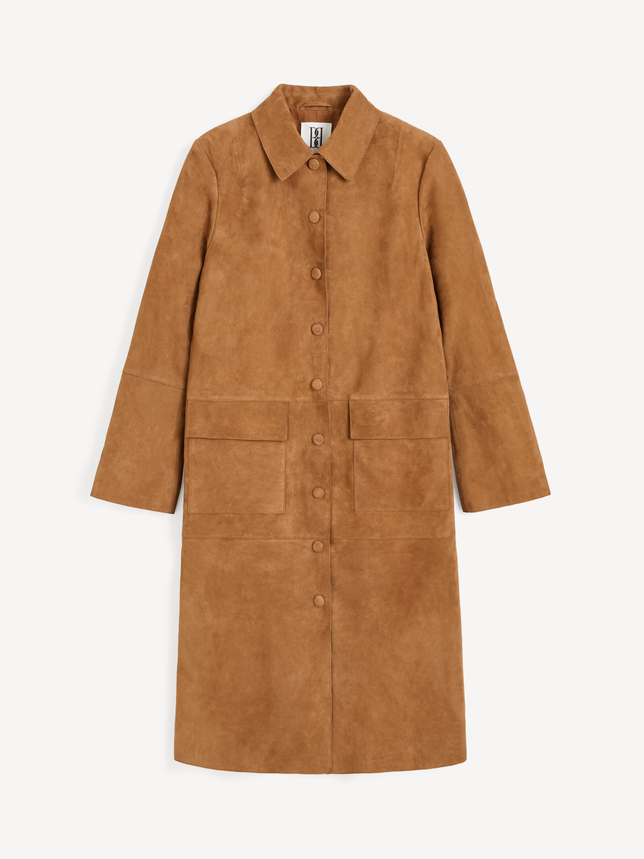 By Malene Birger Women's Rusty Sand Jannie Suede Maxi Jacket Size 32