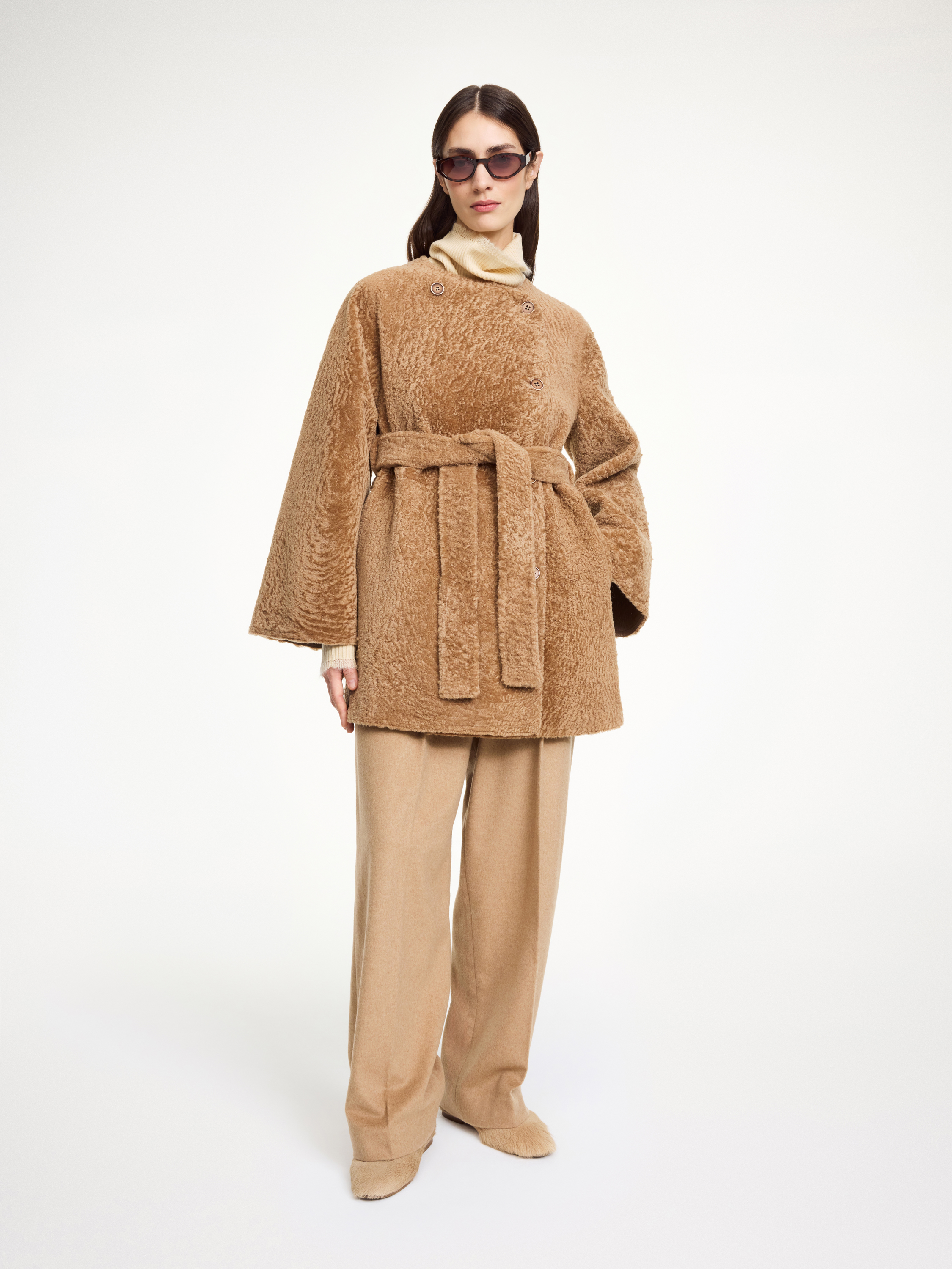 By Malene Birger Sannie Shearling Jacket In Brown