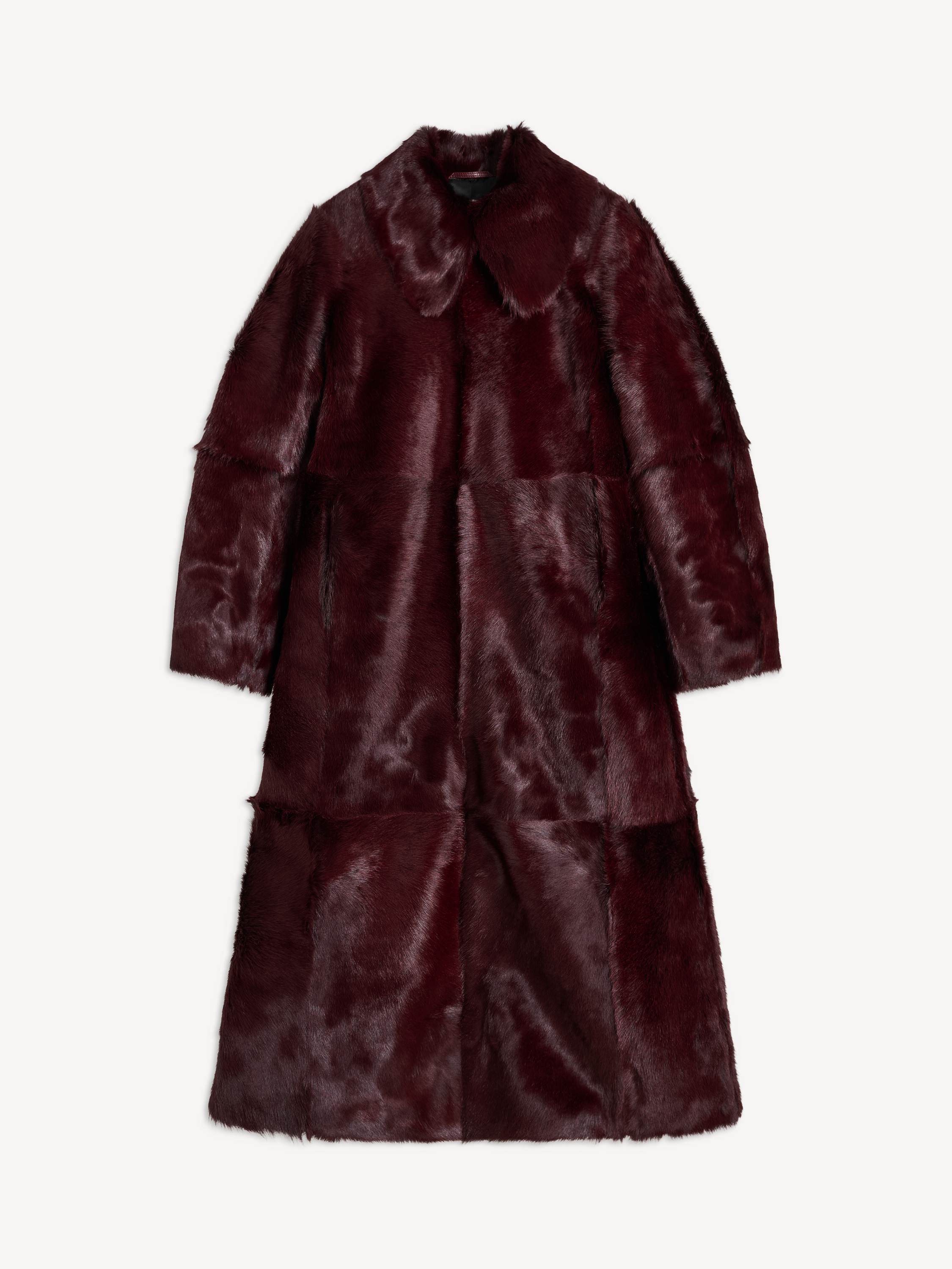 By Malene Birger Rafaia Shearling Calf Coat In Burgundy