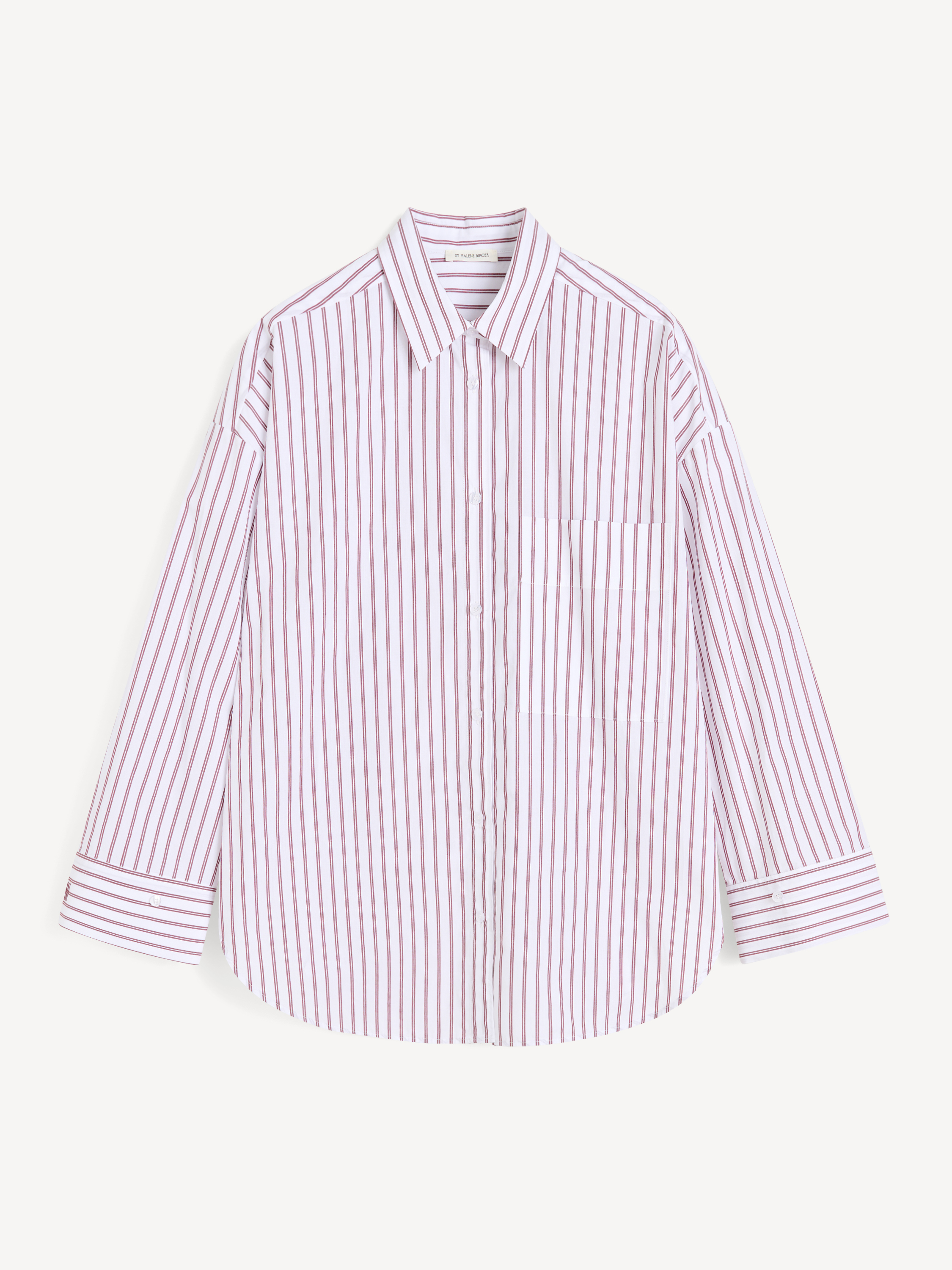 By Malene Birger Women's Cabernet Stripe Derris Organic Cotton Shirt Size 40