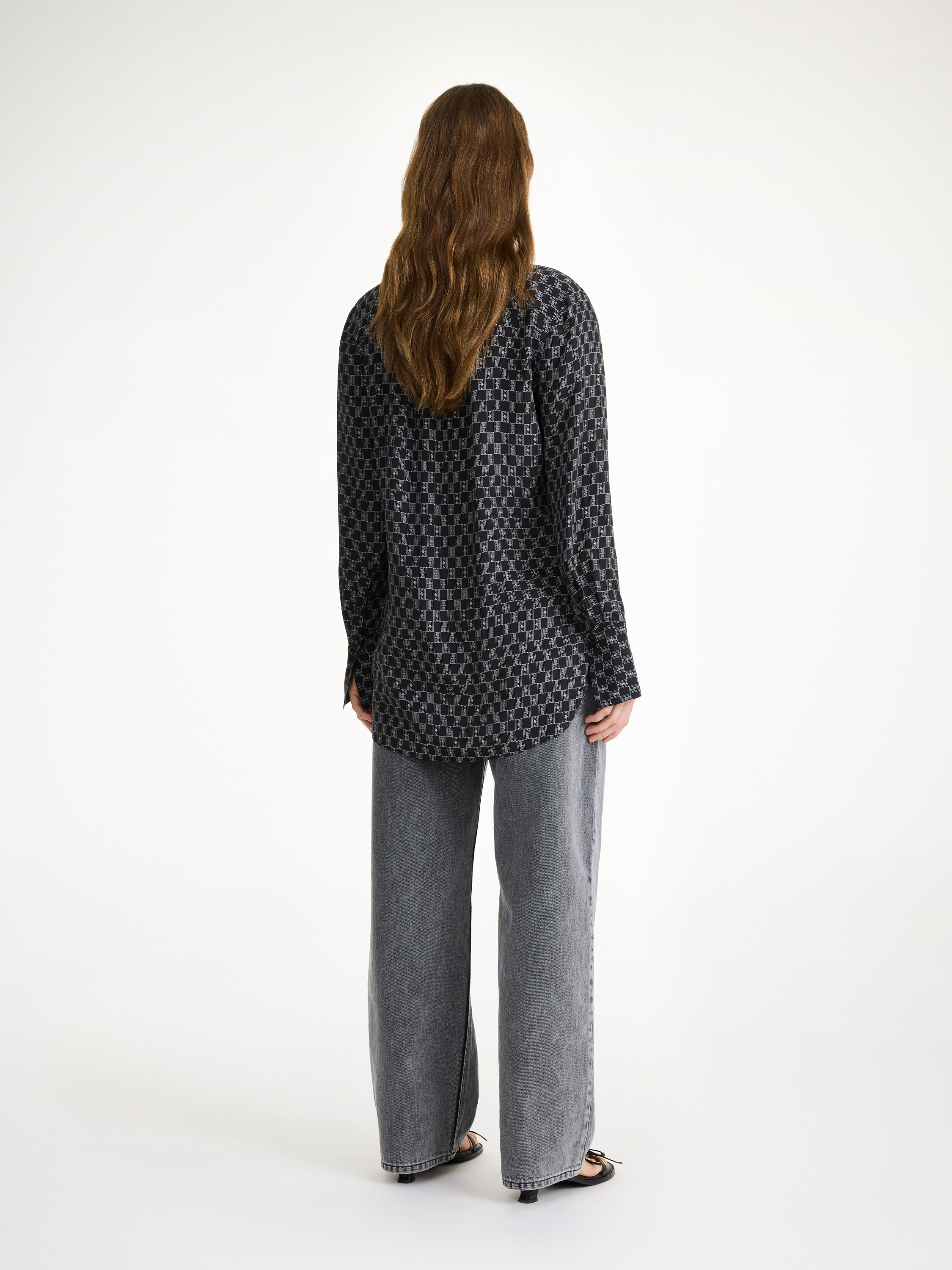 Shop By Malene Birger Mabillon Shirt In Mono Lined 050