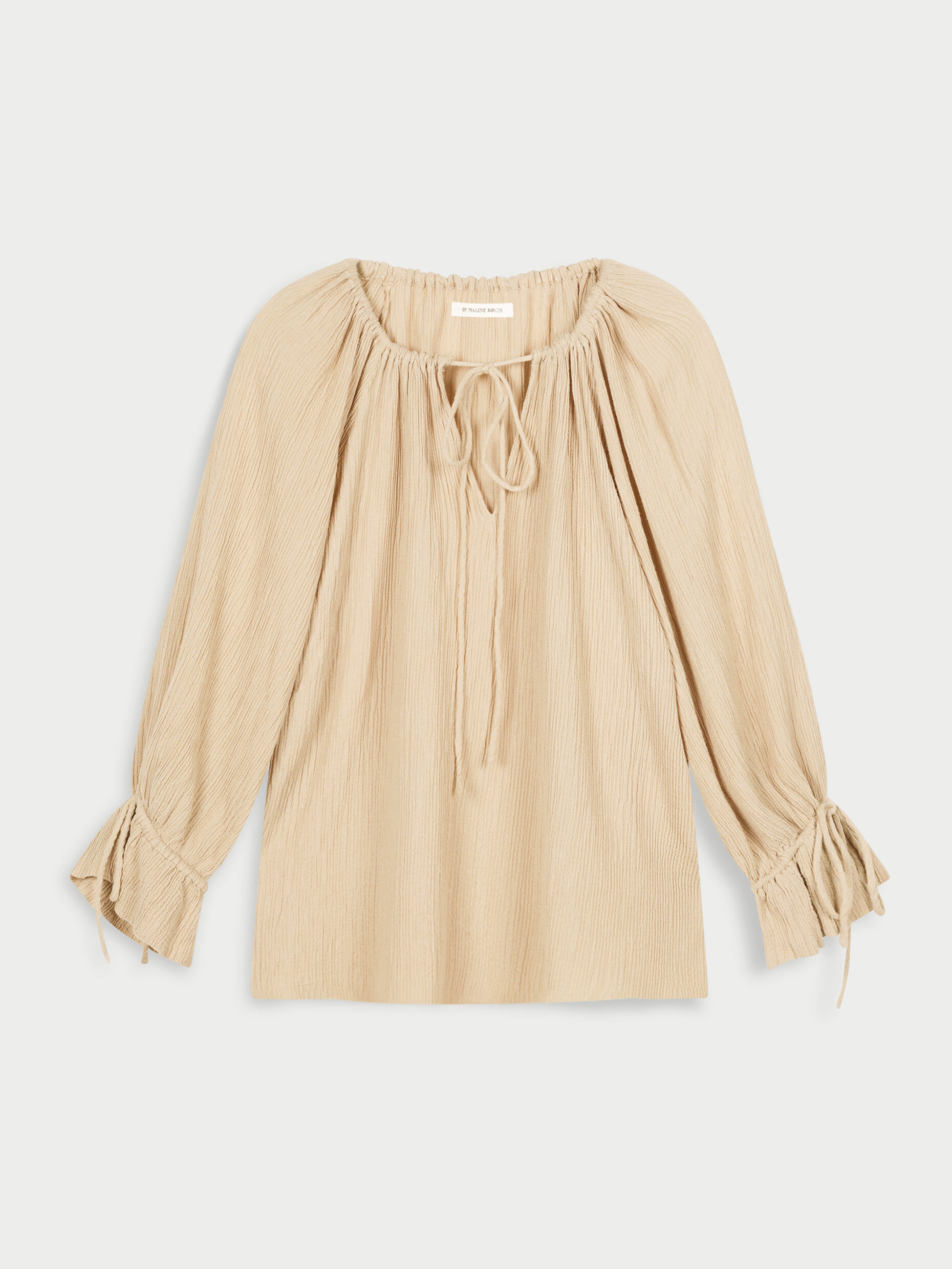 By Malene Birger Women's Dark Sand Rose Weave Blouse Size 42