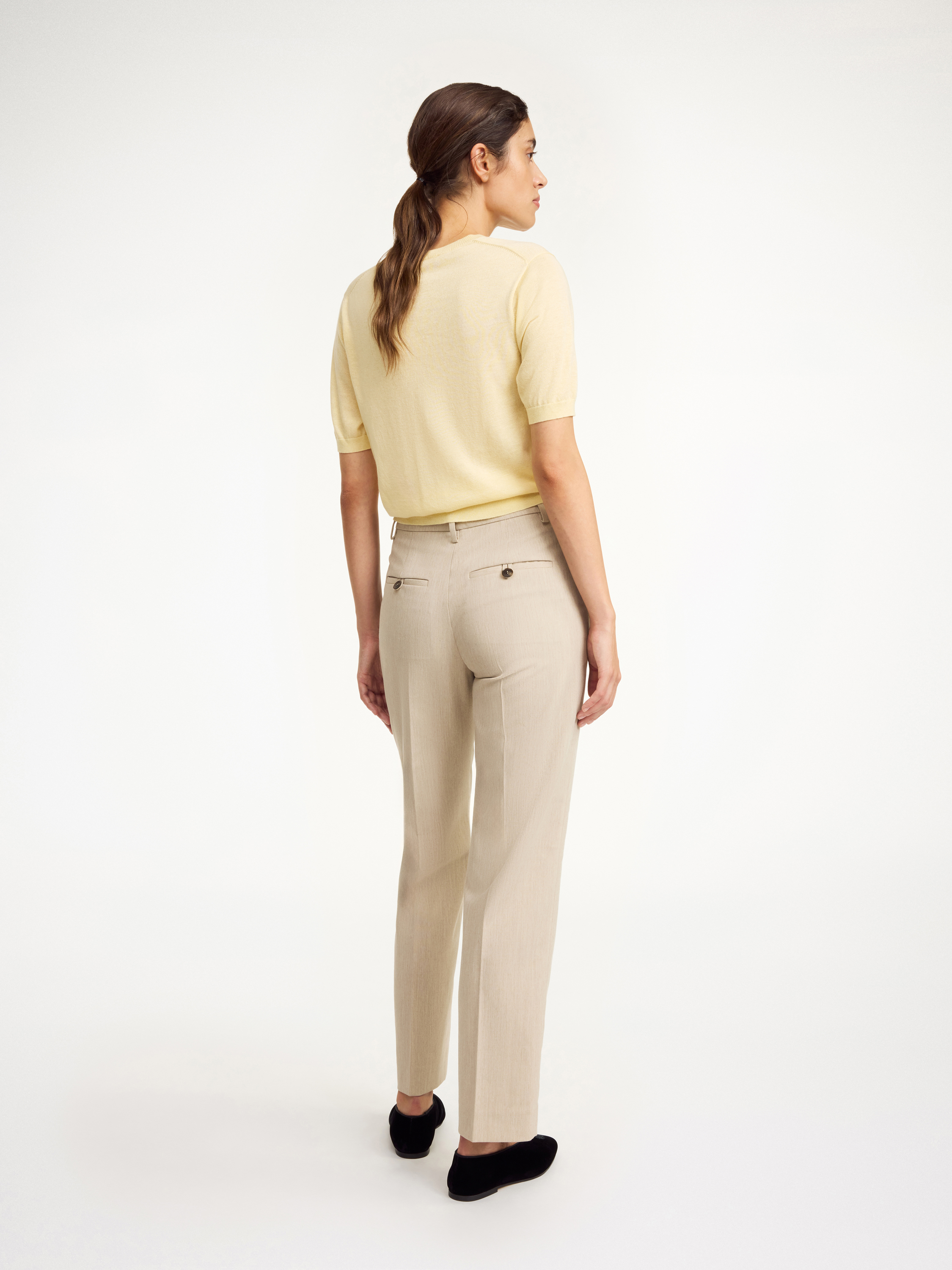 By Malene Birger Igda Straight-leg Trousers In Beige Melange