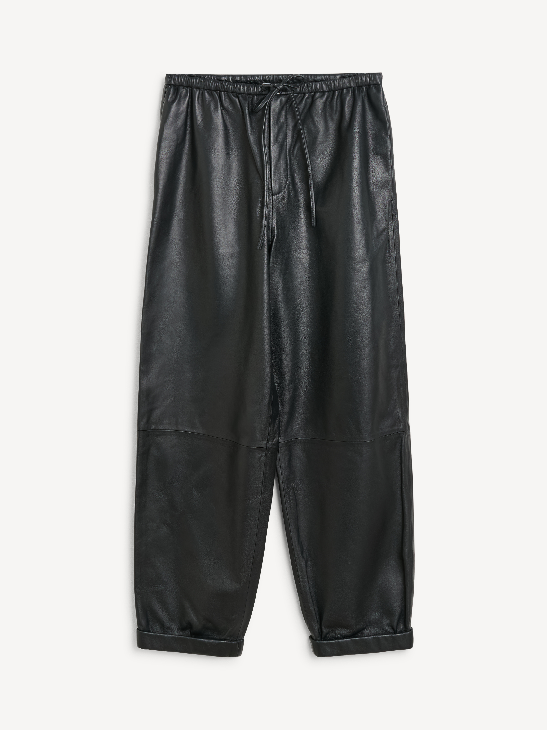 By Malene Birger Joanni Leather Trousers In Black