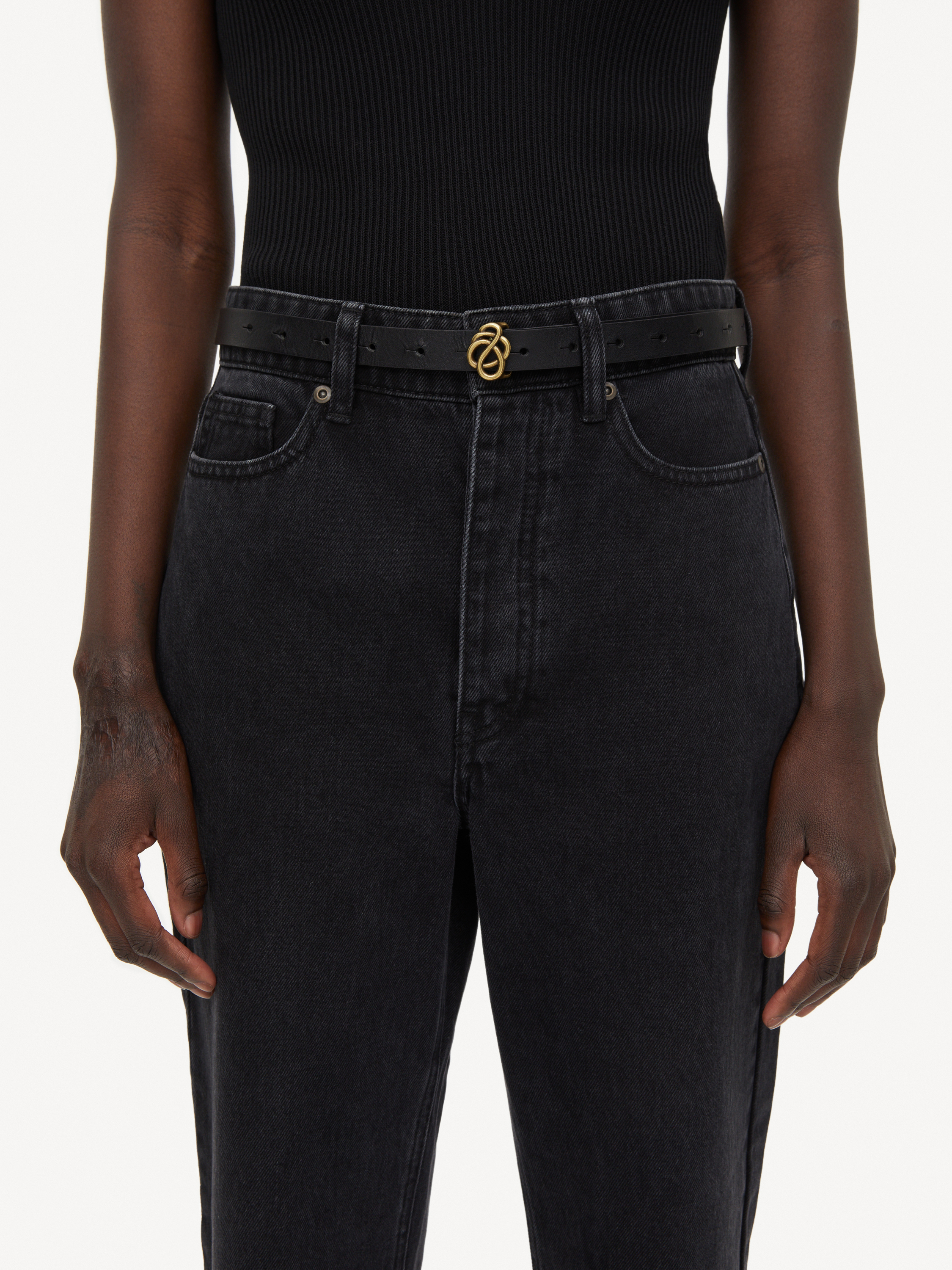 By Malene Birger Women's Black Ouma Leather Belt