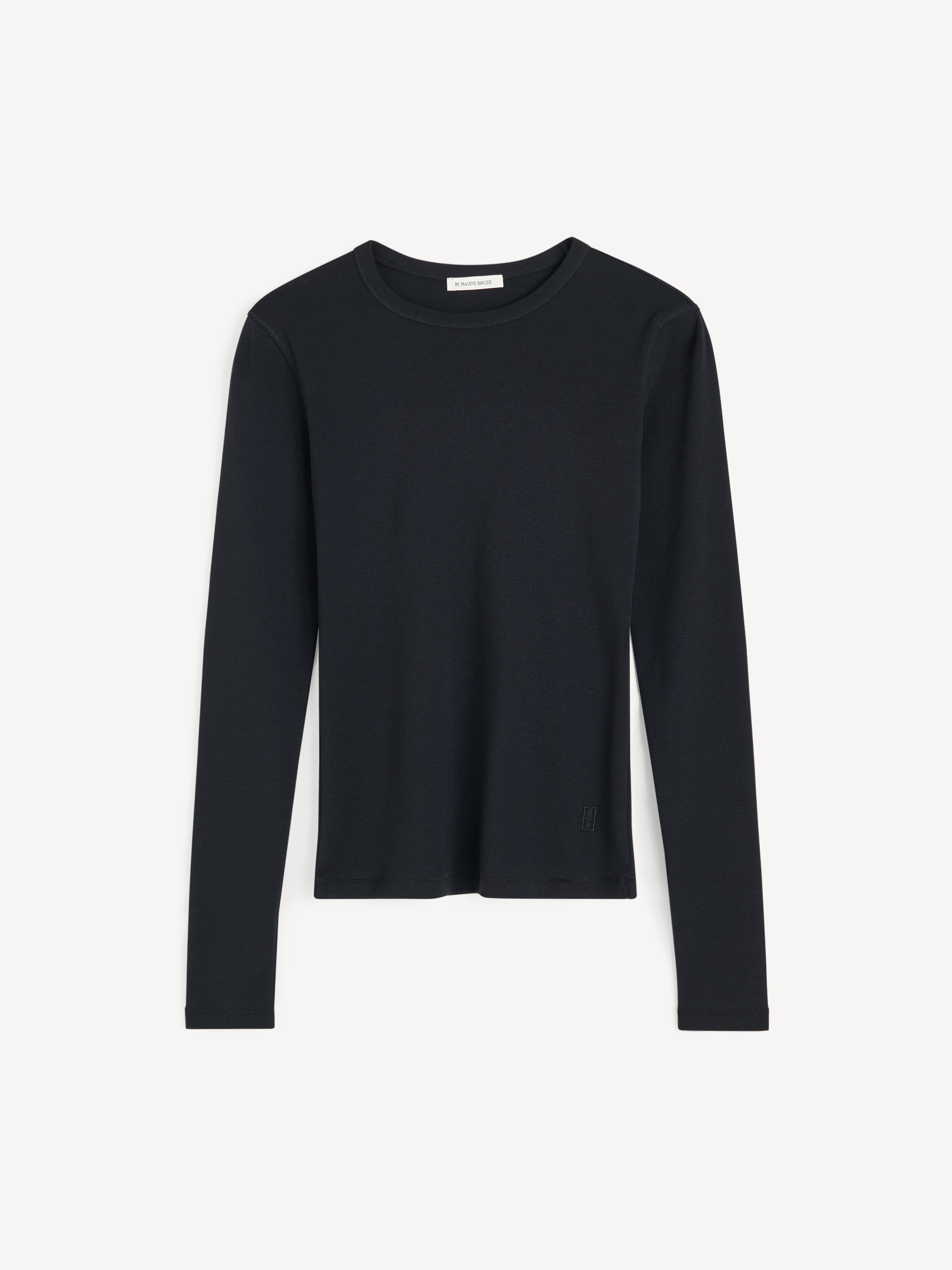 By Malene Birger Women's Black Brita Organic Cotton Long-Sleeved T-Shirt Xxs