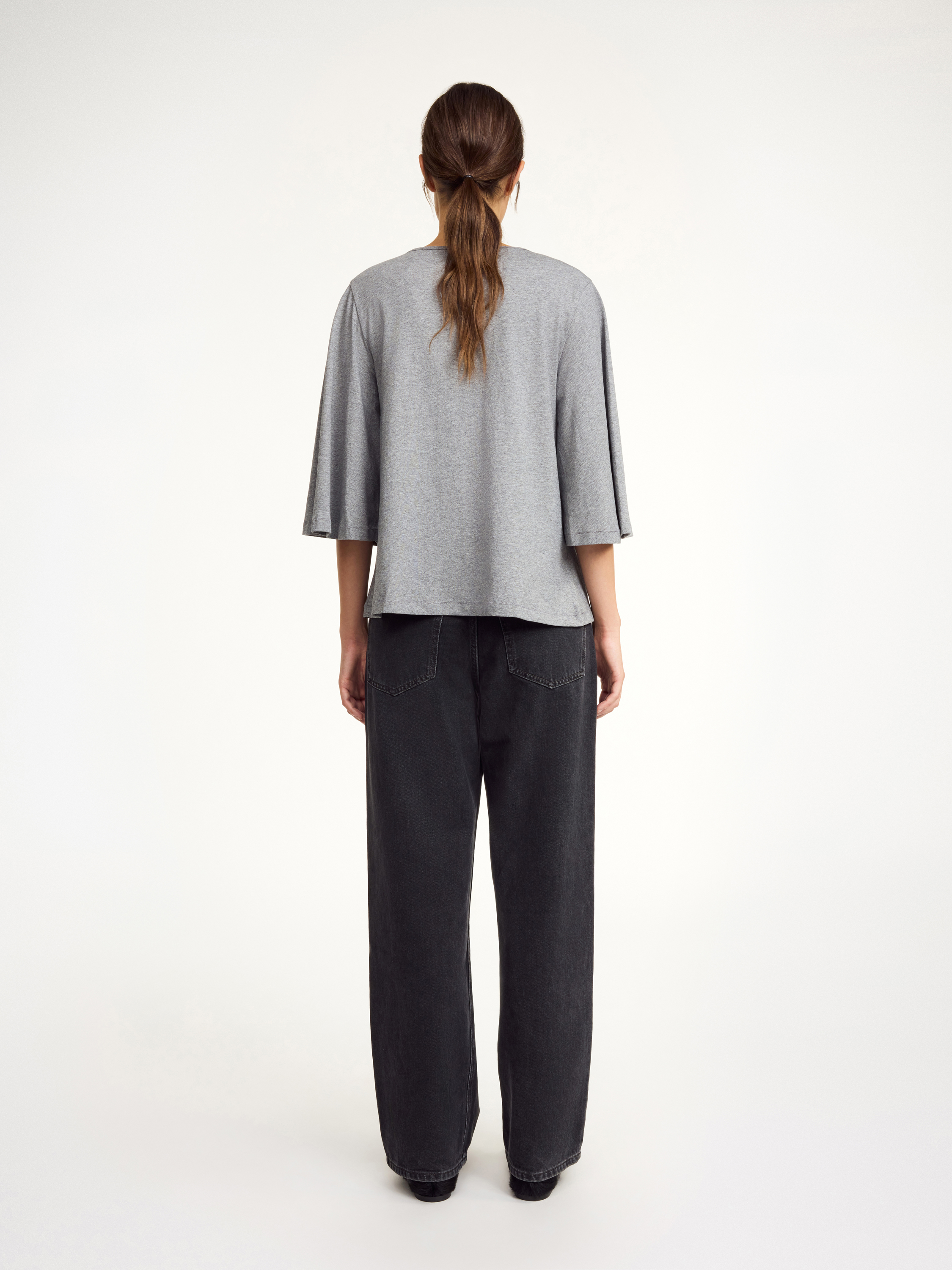 By Malene Birger Bryar Organic Cotton T-shirt In Grey Melange