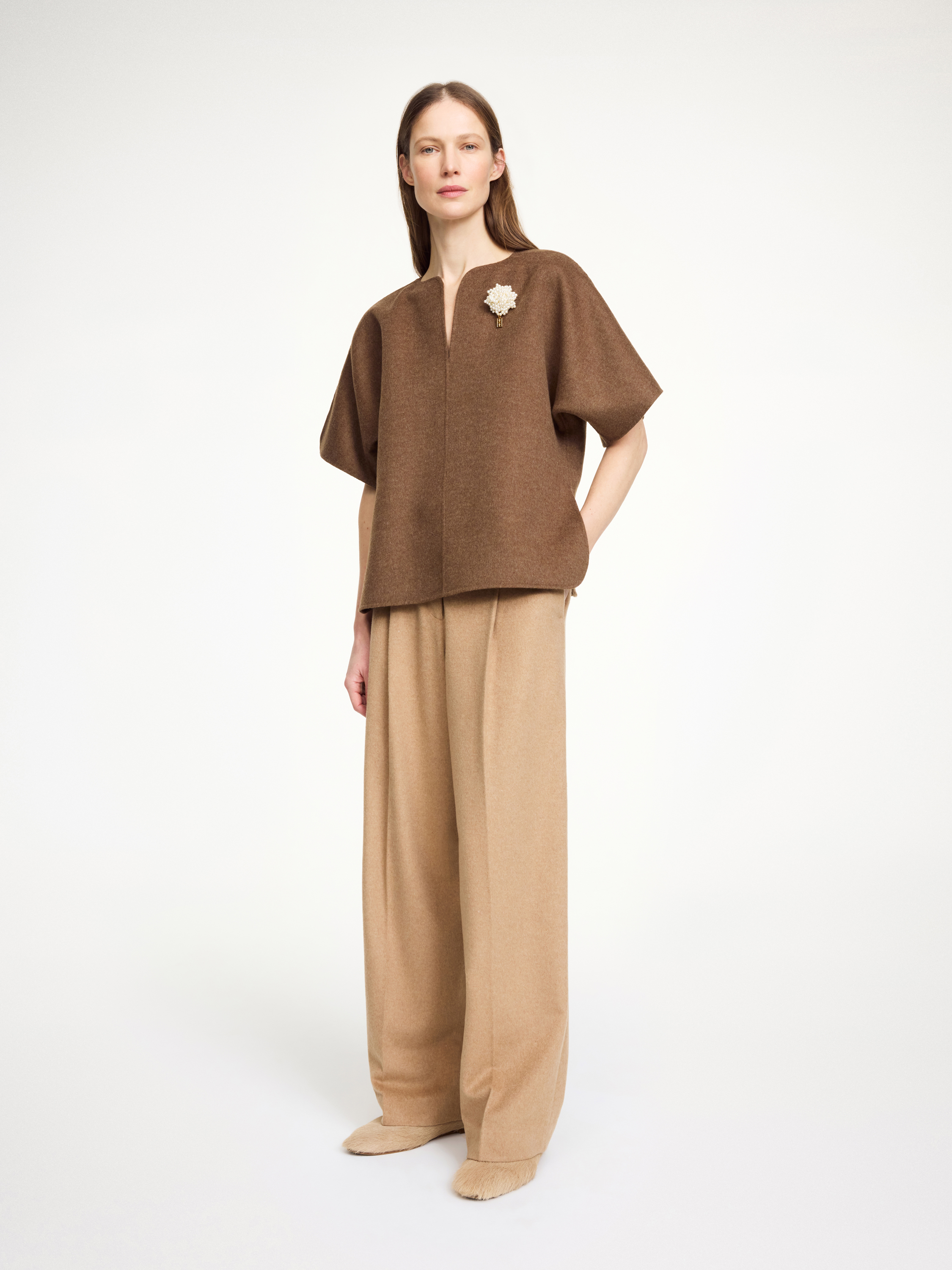 By Malene Birger Pleated Belt-loops Trousers In Neutral