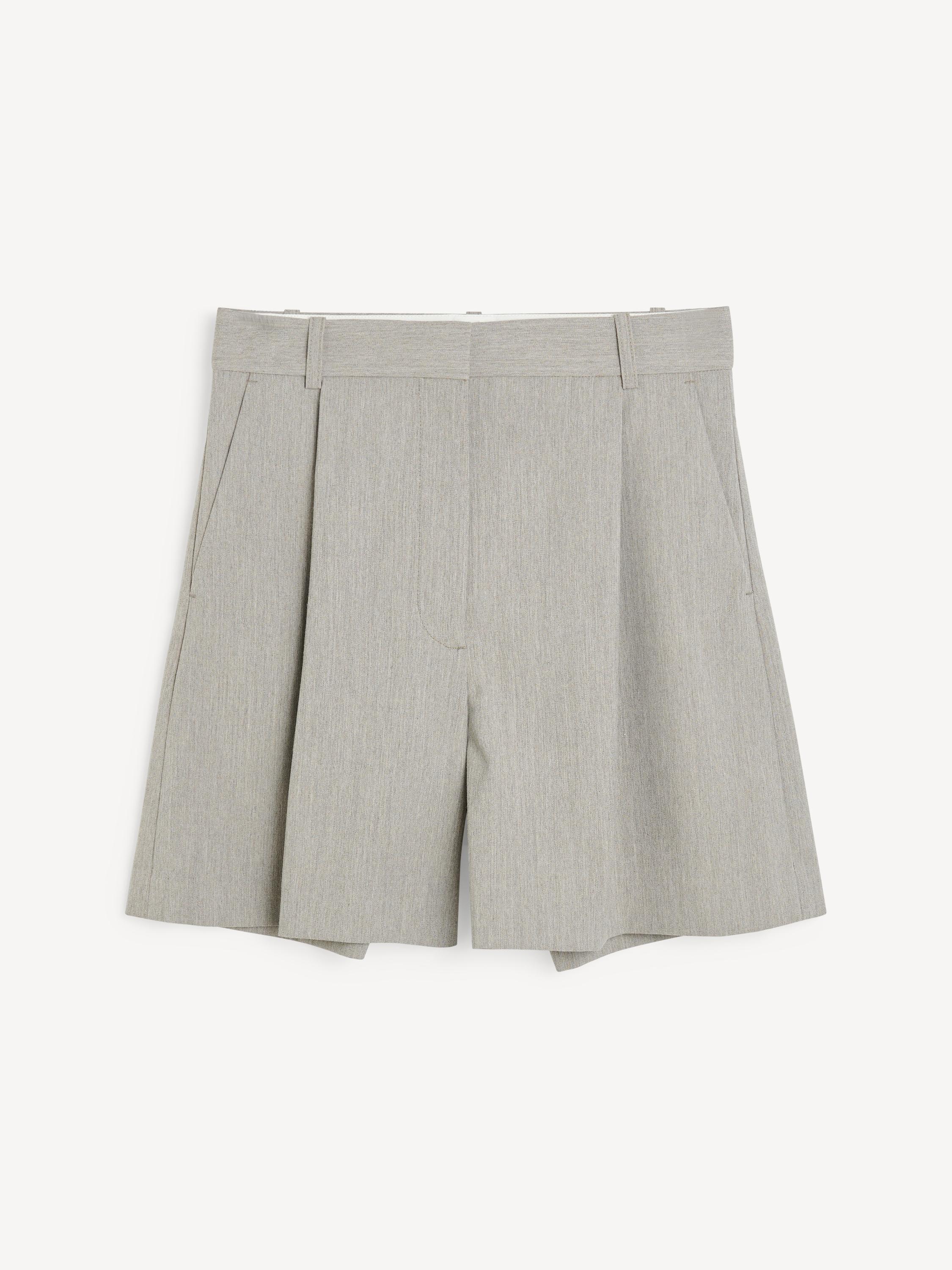 Shop By Malene Birger Poville Shorts In Grey Brown Melange