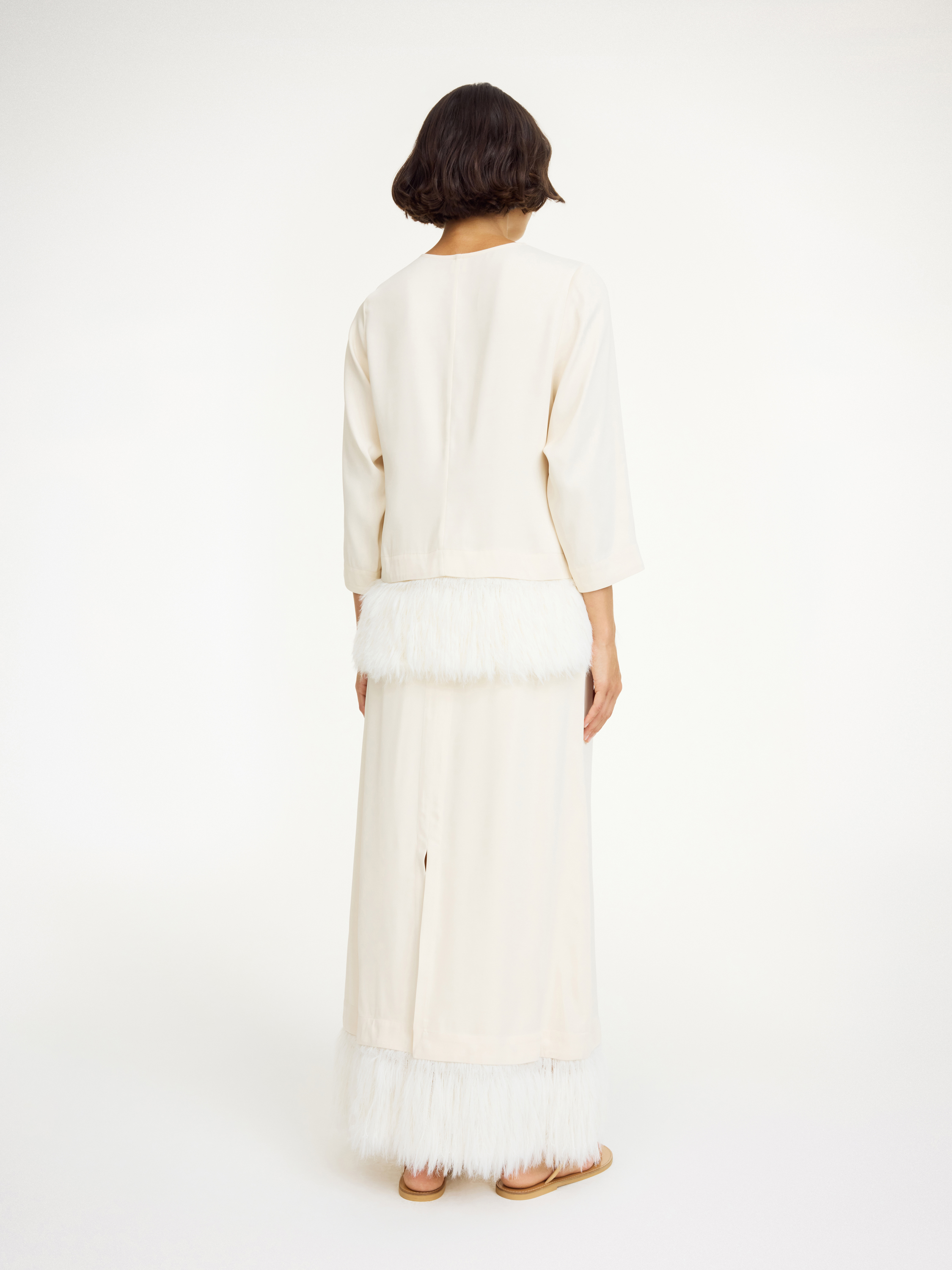 By Malene Birger Palomie Midi Skirt In Soft White