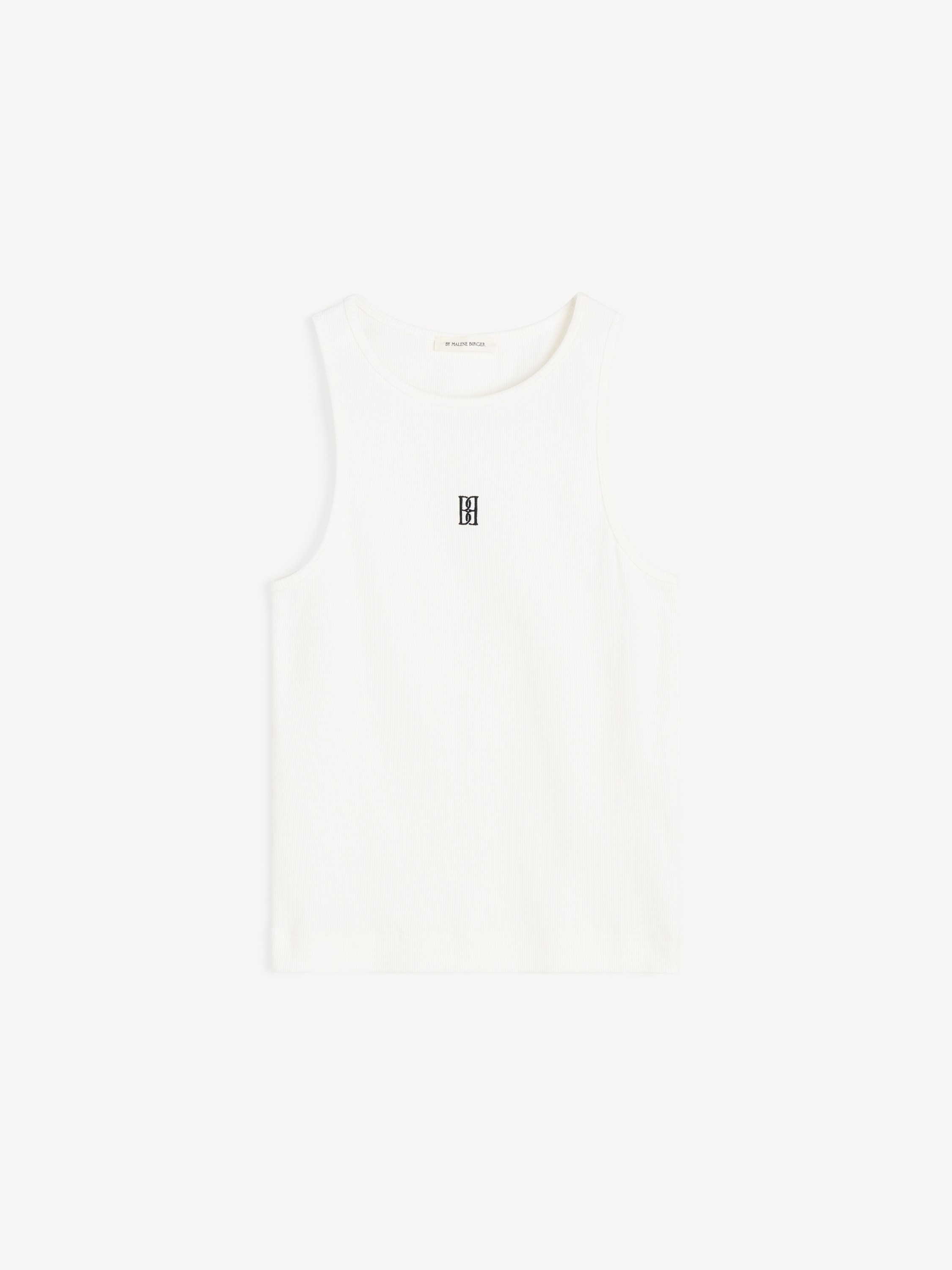 By Malene Birger Women's Soft White Amanias Organic Cotton Tank Top With Logo Xxs