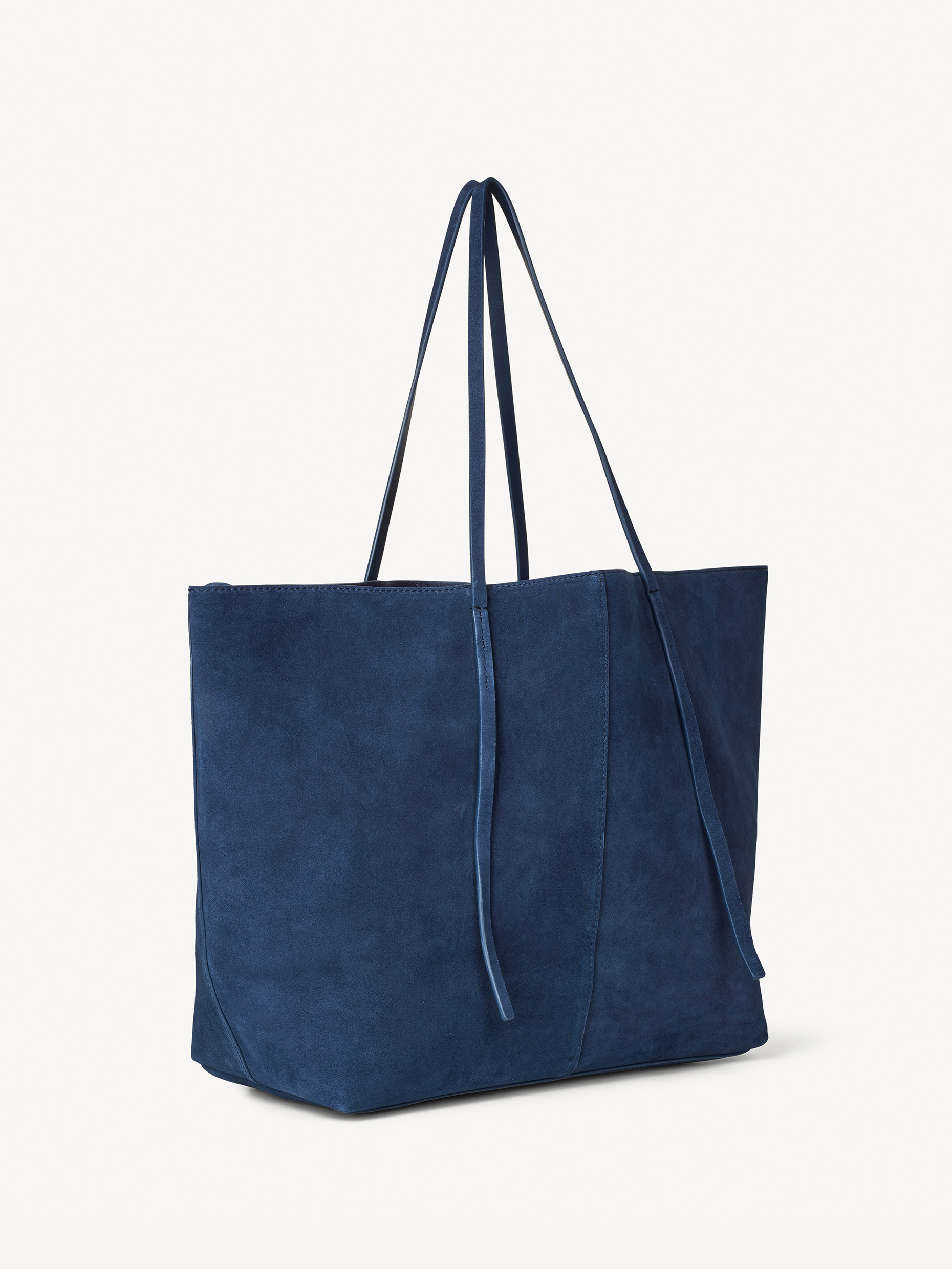 By Malene Birger Abilla Suede Tote Bag In Blue
