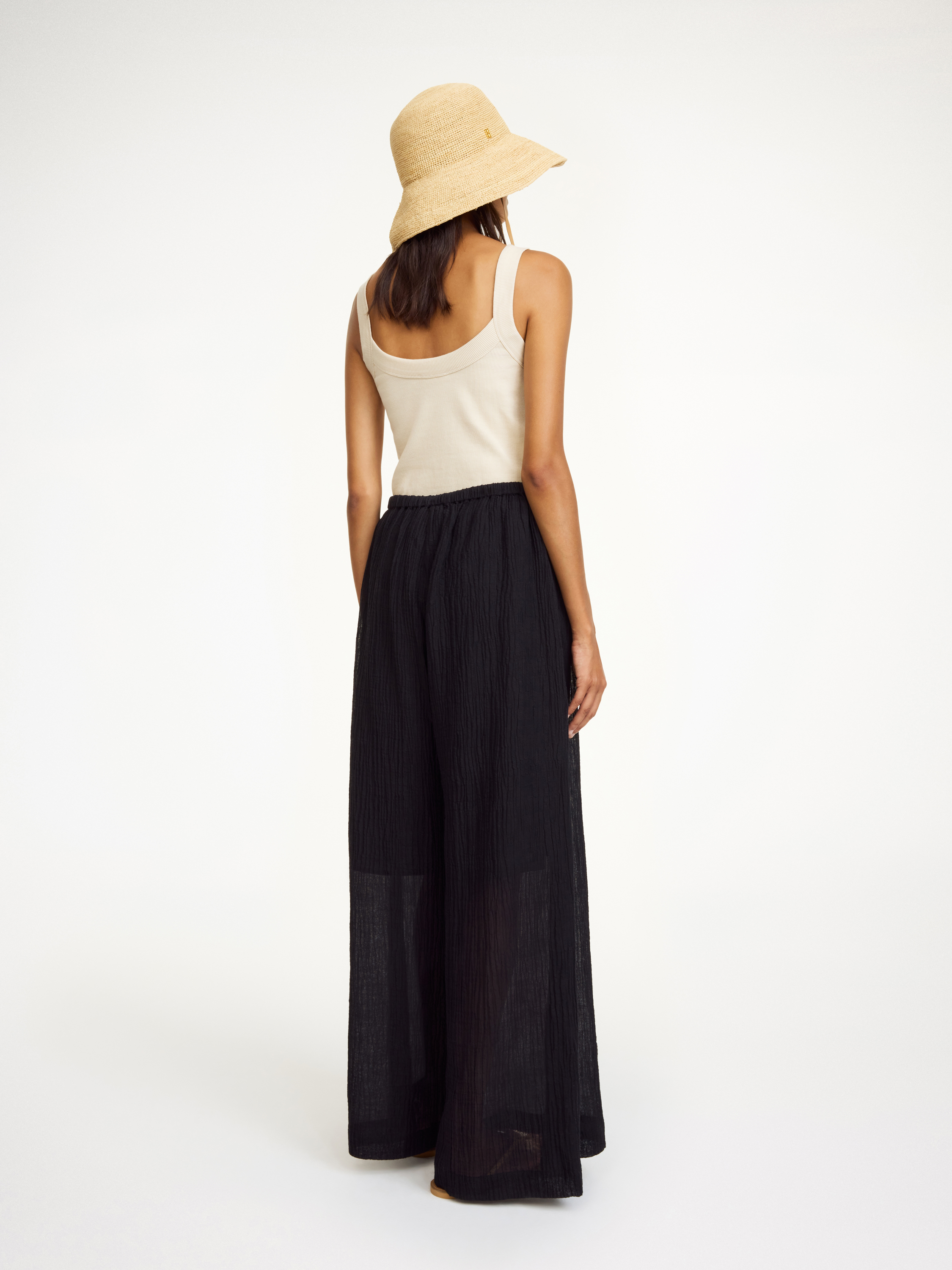 Shop By Malene Birger Clorella Wide-leg Trousers In Black