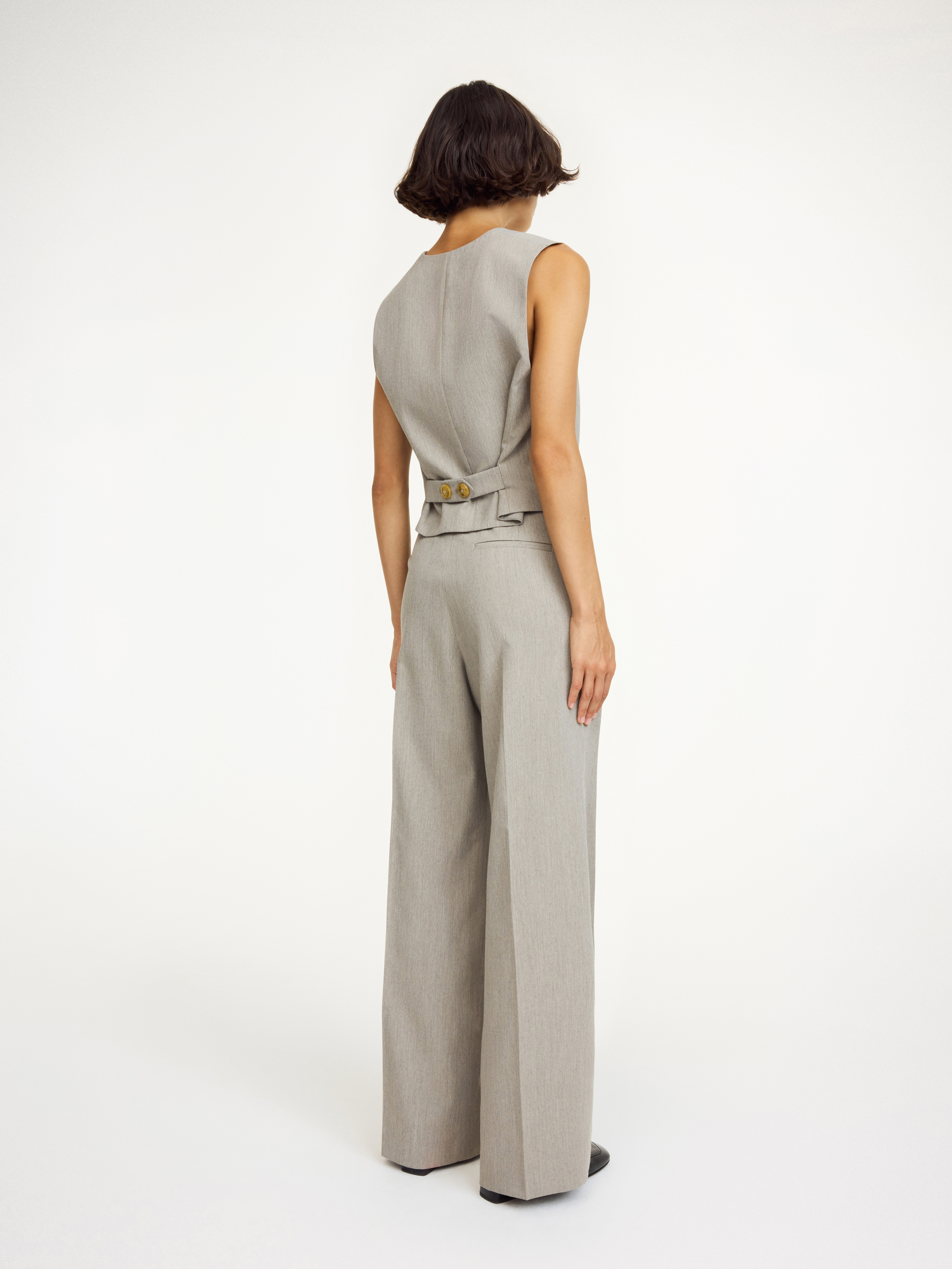 By Malene Birger Cymbaria Trousers In Grey Brown Melange