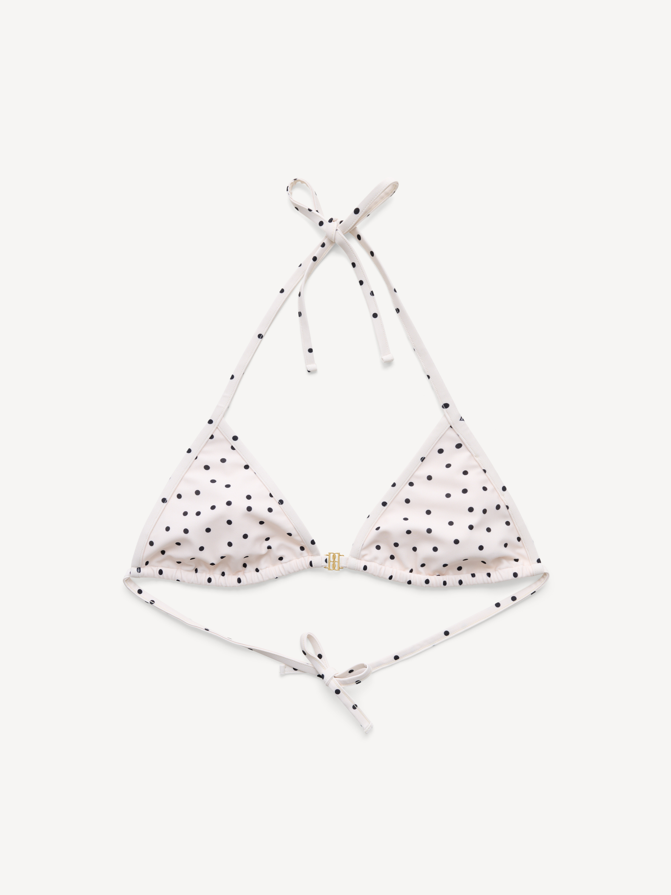 By Malene Birger Women's Polka Dot Print Astrida Triangle Bikini Top Large
