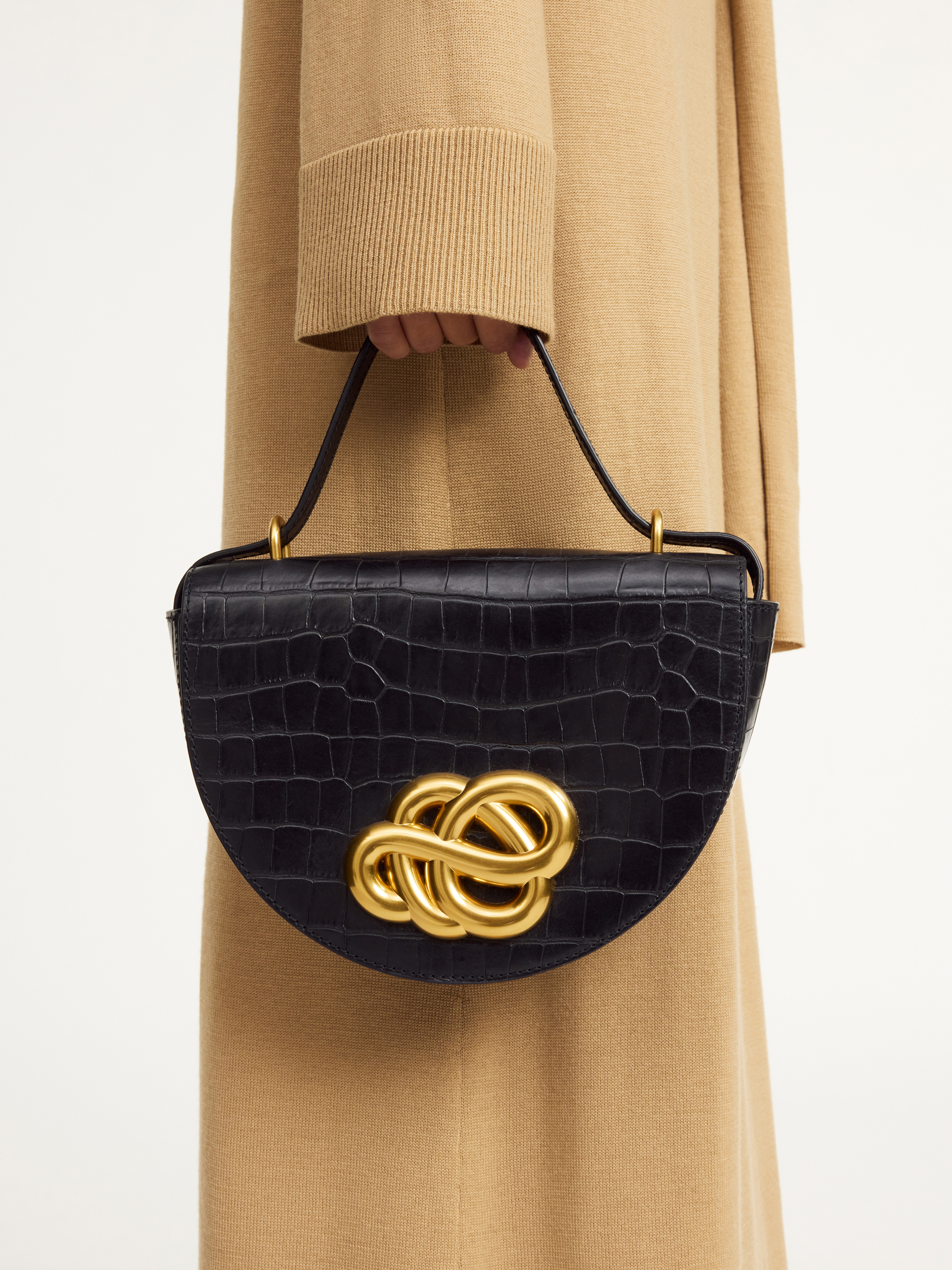 By Malene Birger Cebella Schultertasche Aus Leder In Black