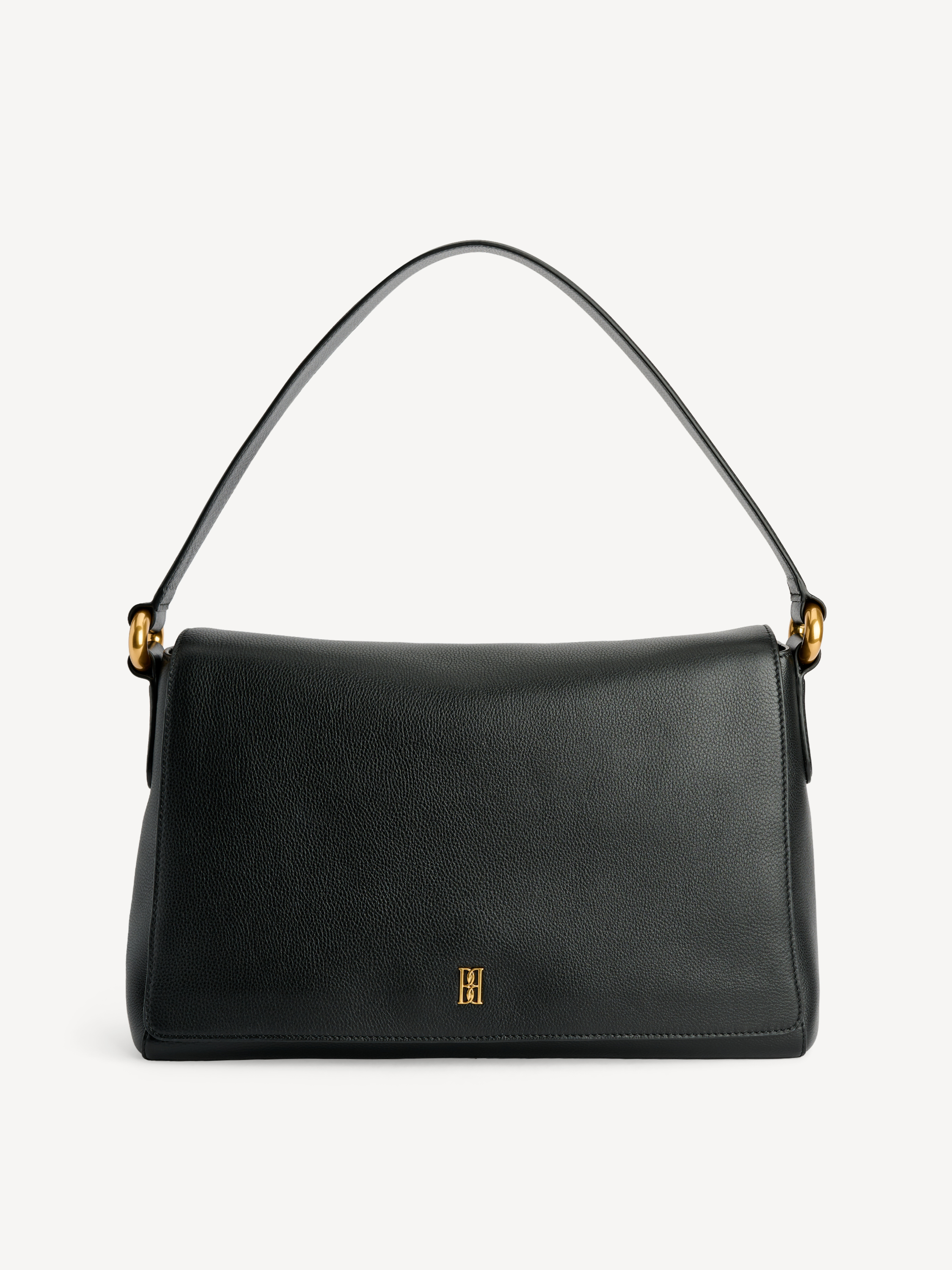 By Malene Birger Lelou Leather Shoulder Bag In Black